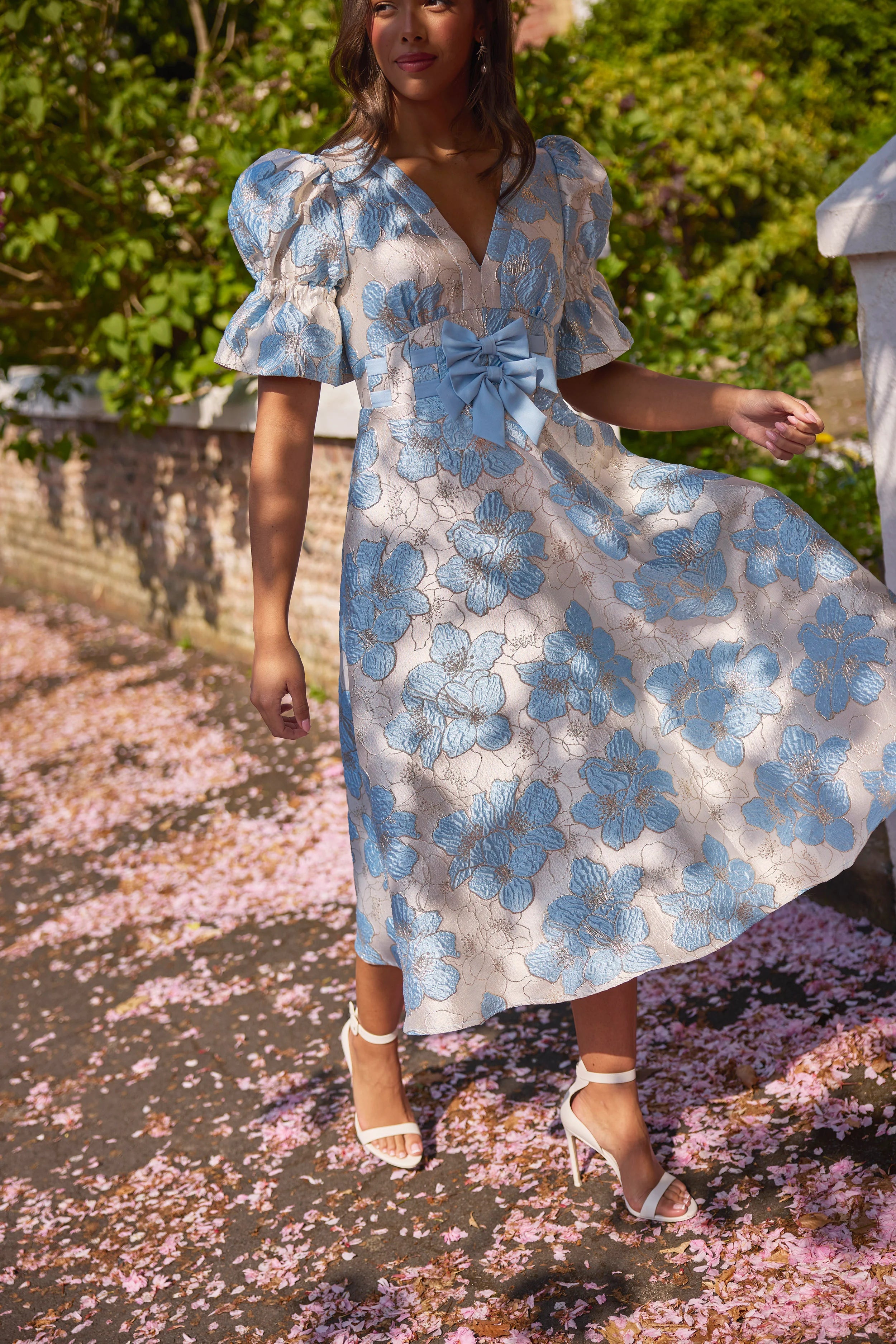 8th Sign Callie Bow Front Occasion Dress hem detail