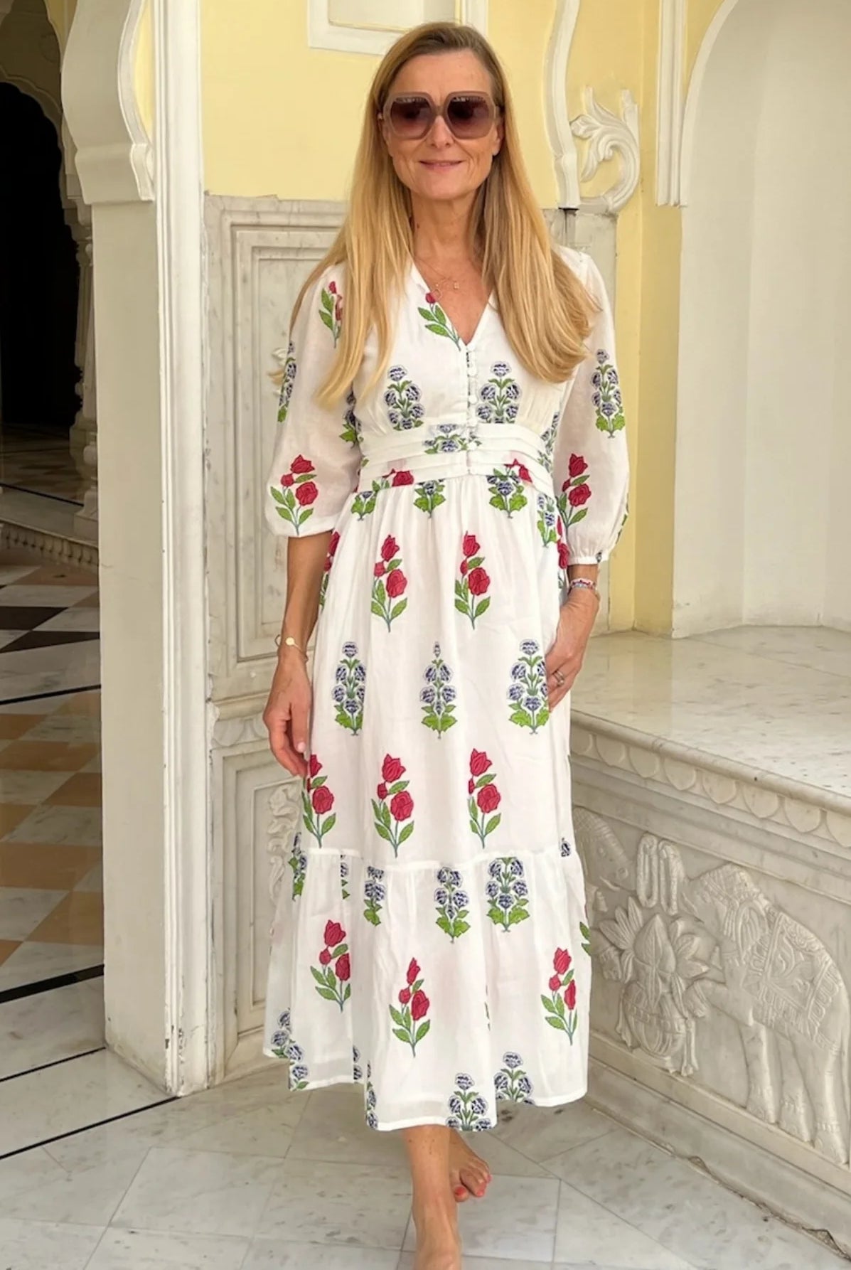 Aspiga women’s organic cotton floral dress styling