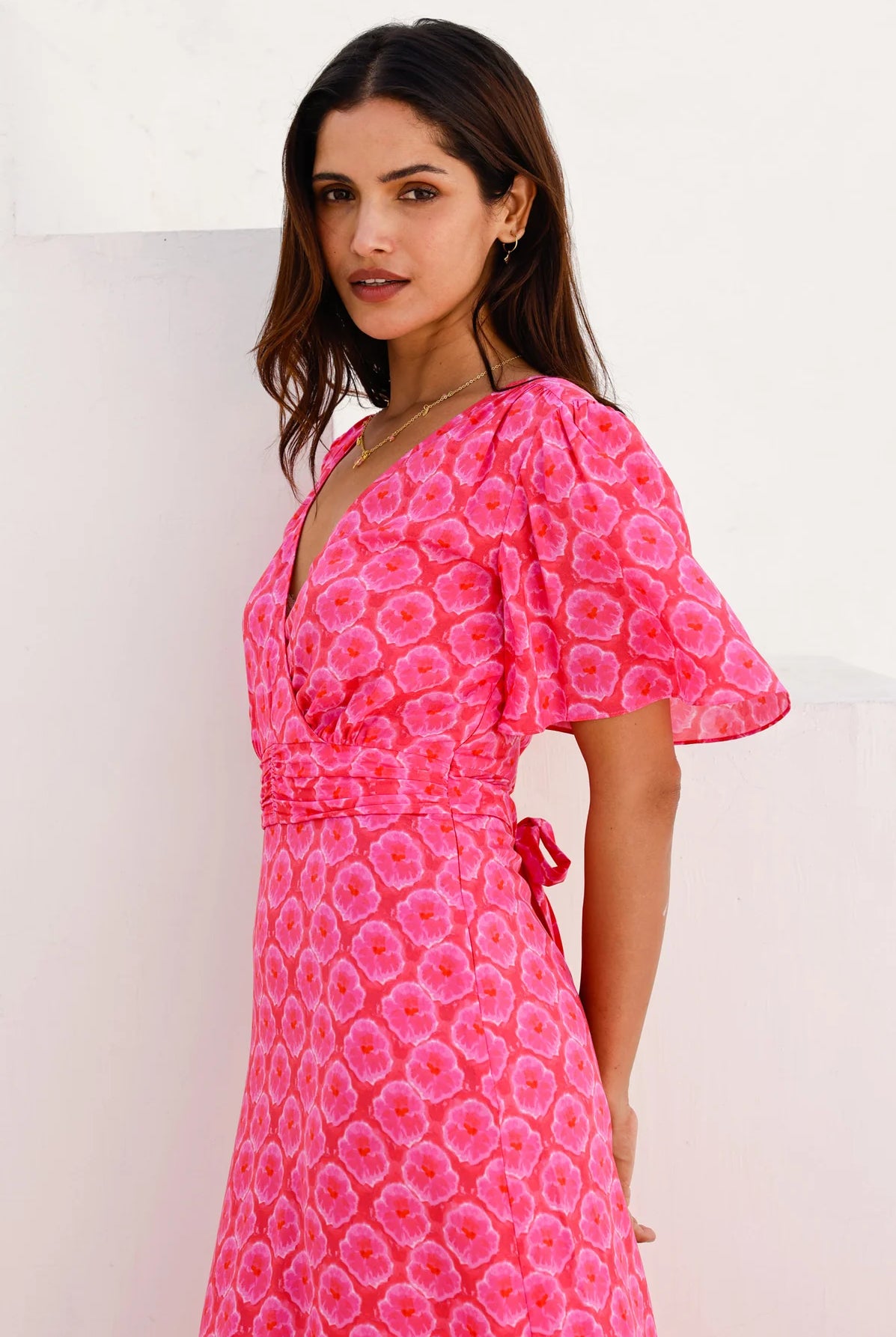 Aspiga women’s pink occasion midi dress full length