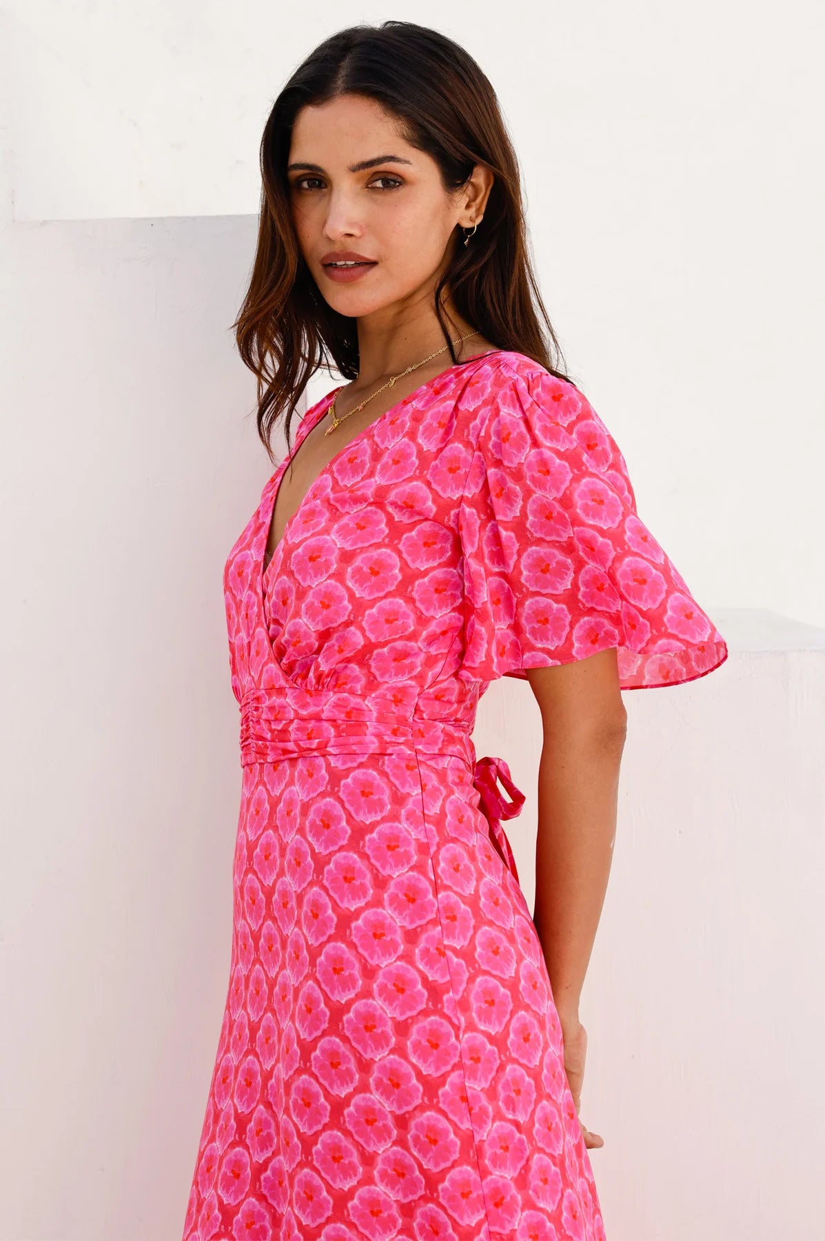 Aspiga women’s pink occasion midi dress full length