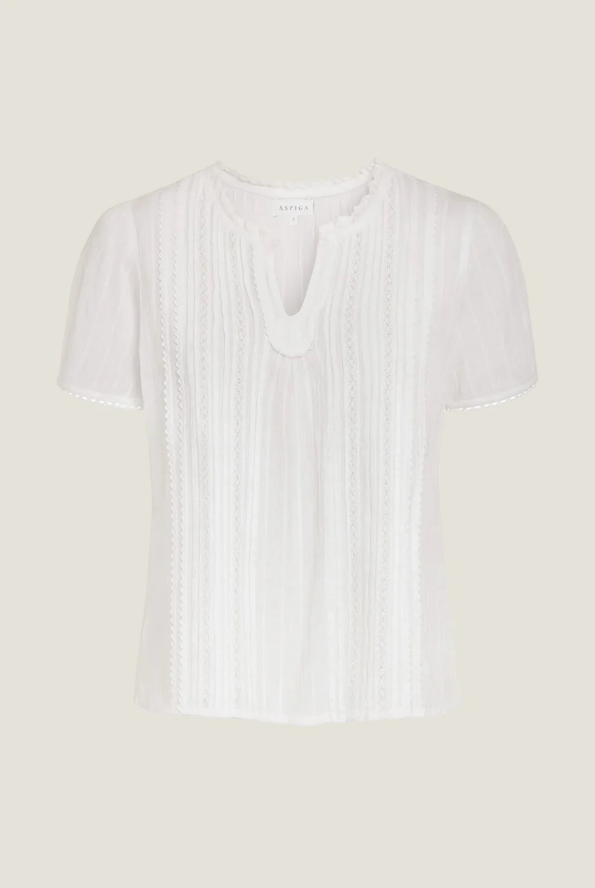 Aspiga Vienna white cotton lace blouse product image
