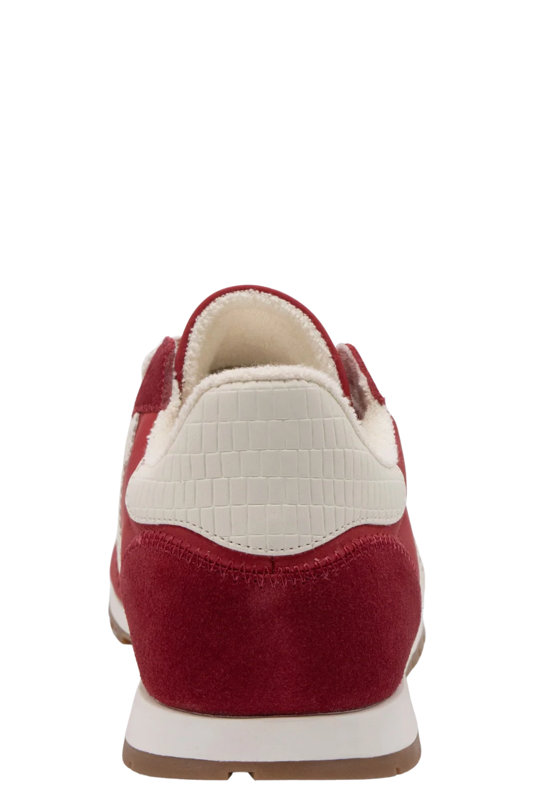 Back 70 red and white trainers back view