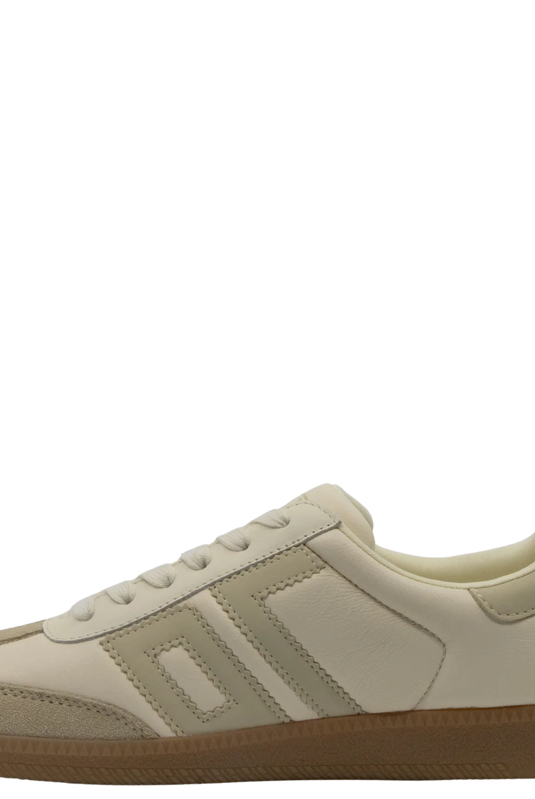 Back 70 Cloud D26 beige suede and cream leather retro trainers