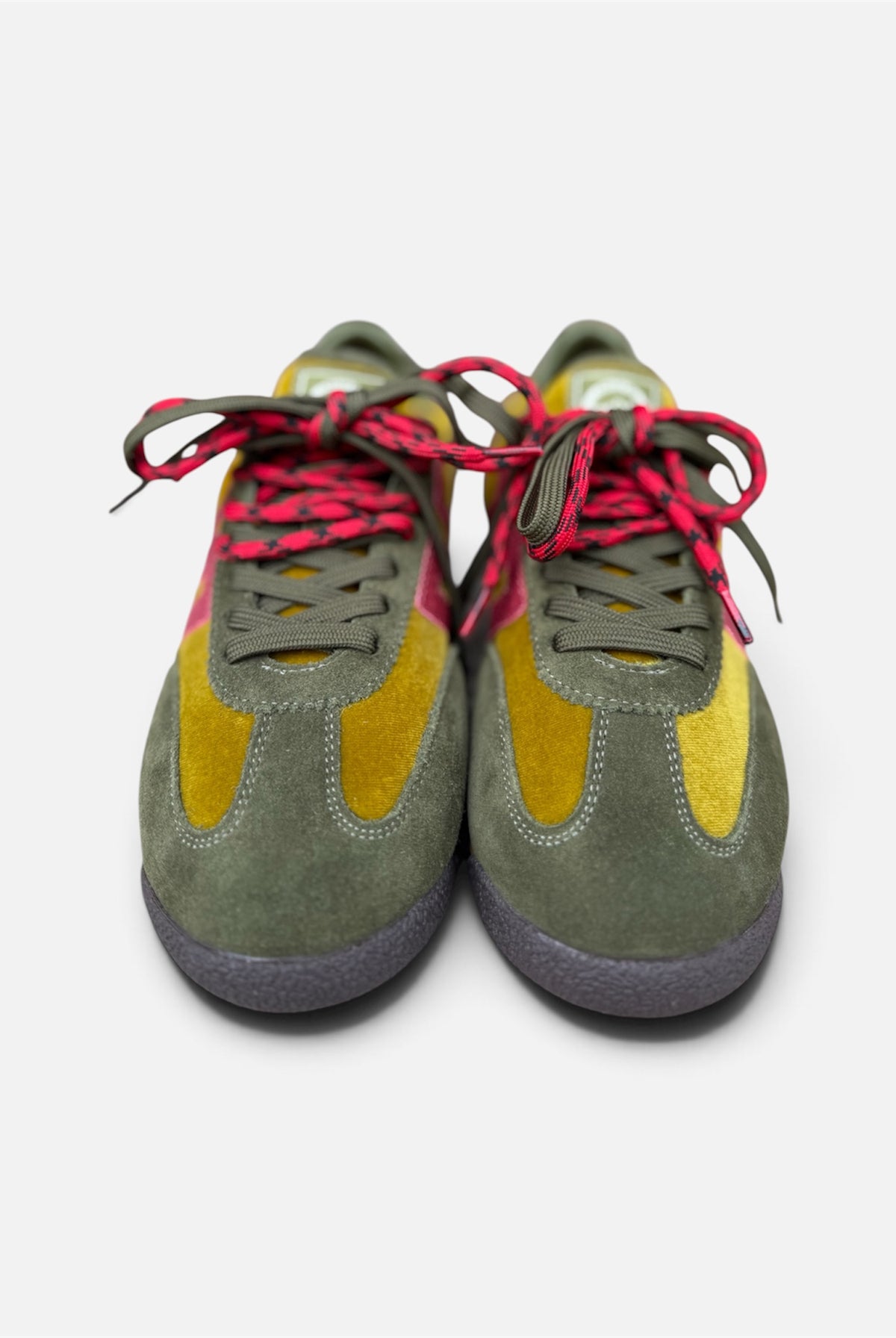 Back 70 Rocket lime green trainers – double lace top view