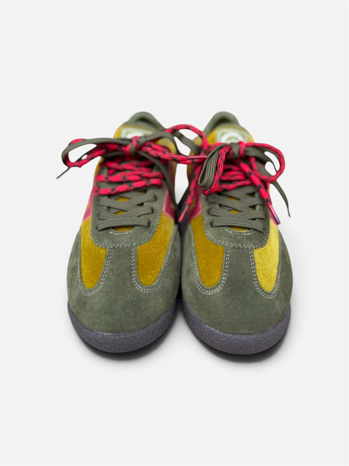 Back 70 Rocket lime green trainers – double lace top view