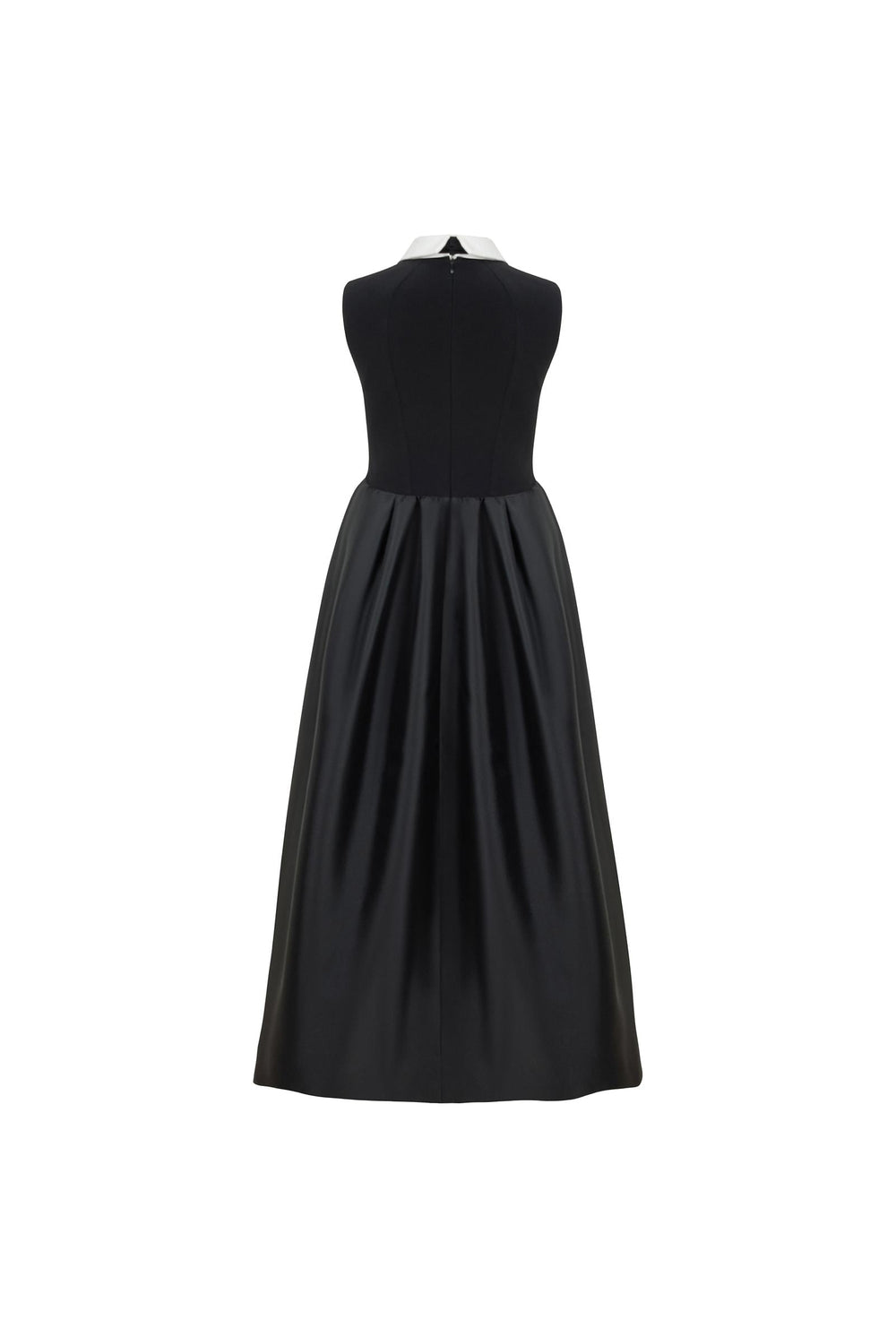 Rear product view of Birelin Couture black formal midi dress