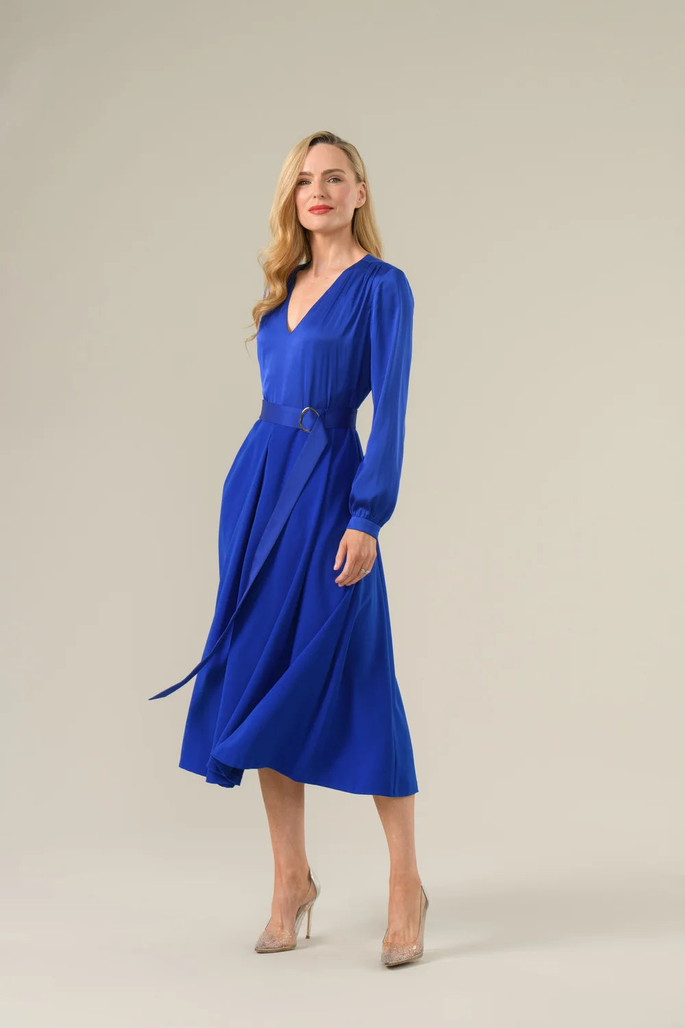 Aurelie dress by Caroline Kilkenny close-up of matching belt and tie detail at waist