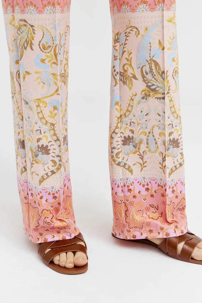 Gustav Marisa Pink Paisley Print Jersey Trousers