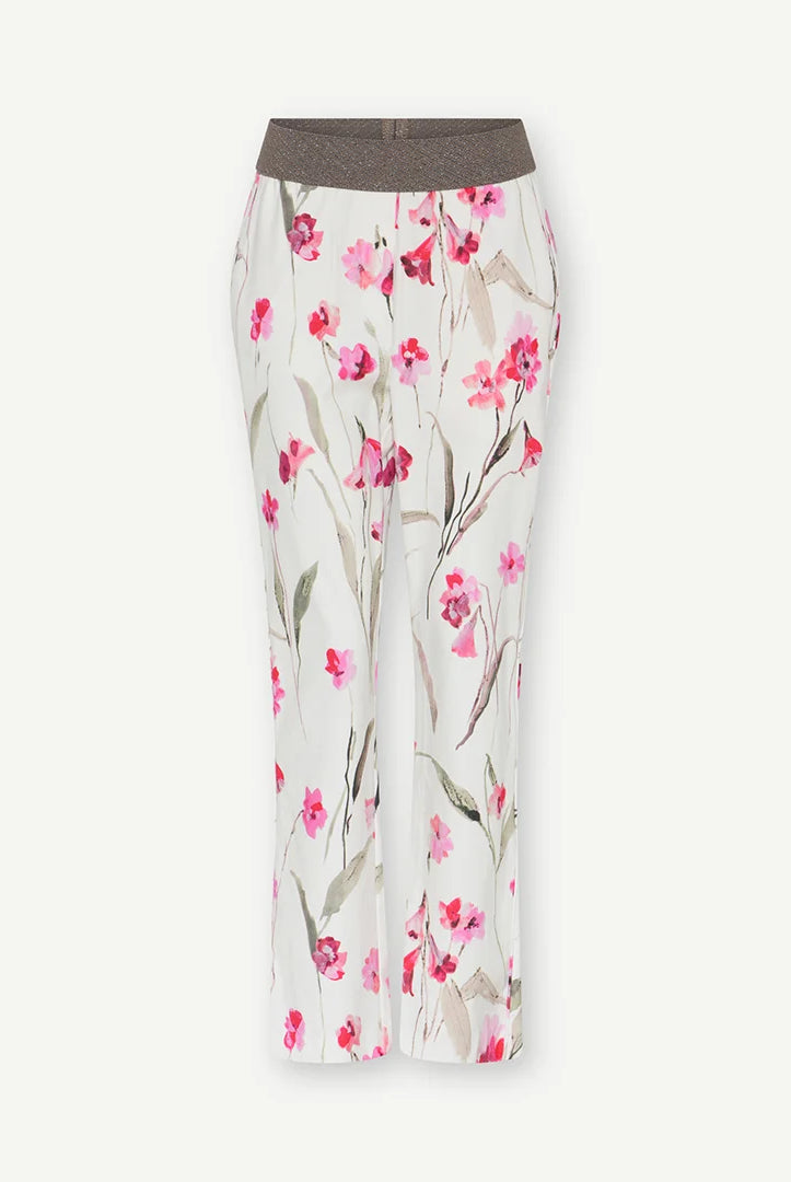 Gustav Bao blossom print cropped trousers front view