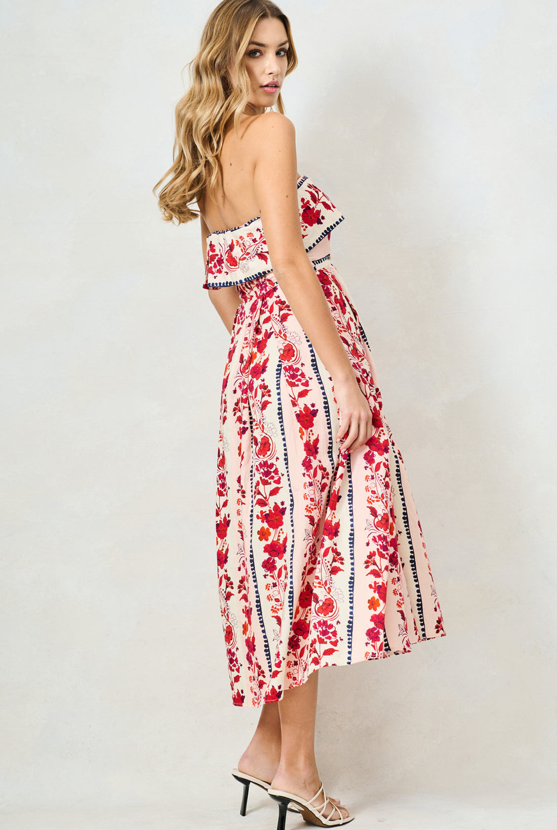 Hope & Ivy Billy summer occasion midi dress full length