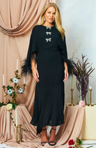 Hope & Ivy Helena midi dress styled with pared-back party accessories