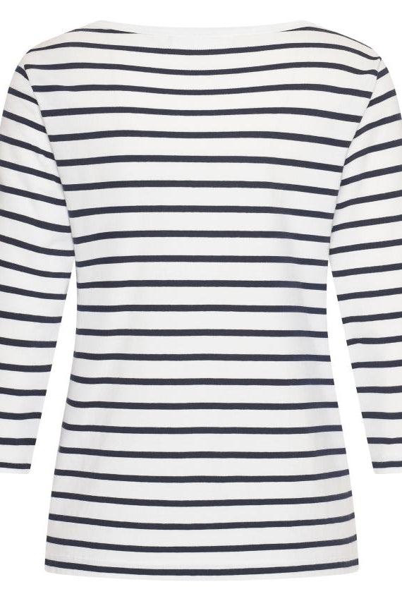 HV Society Caroline Breton stripe top navy white back view