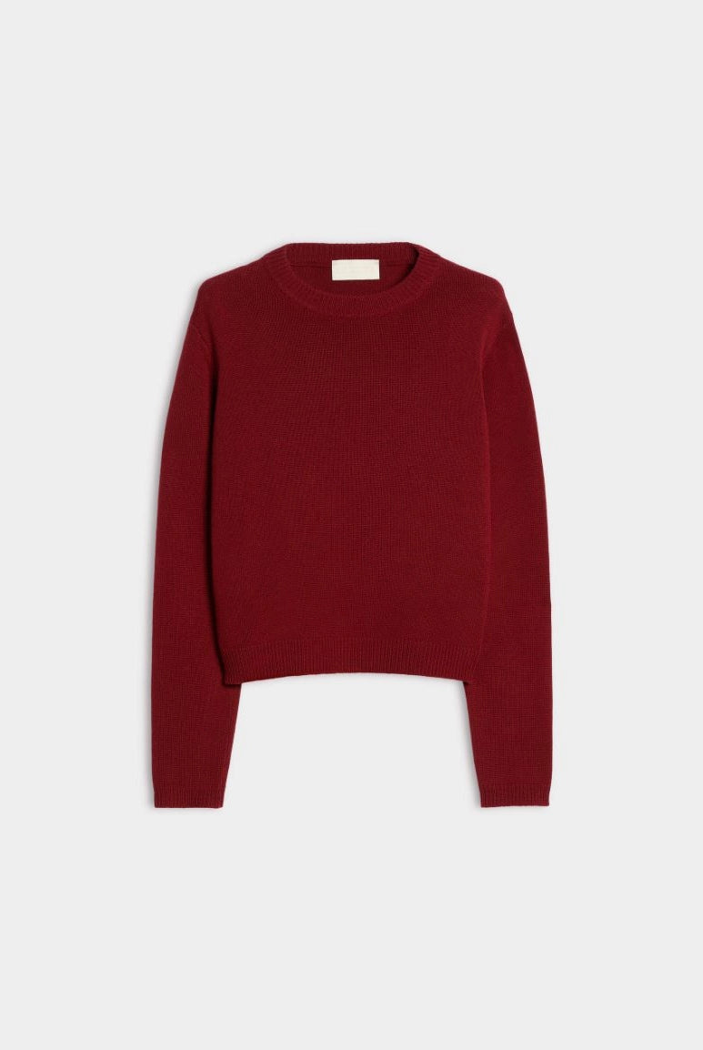 iBlues Iblafona burgundy cashmere blend crew neck jumper product view
