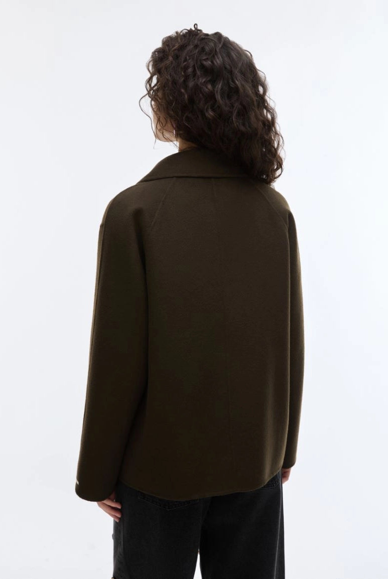 Back view of iBlues Iblsoldino relaxed wool blend blazer