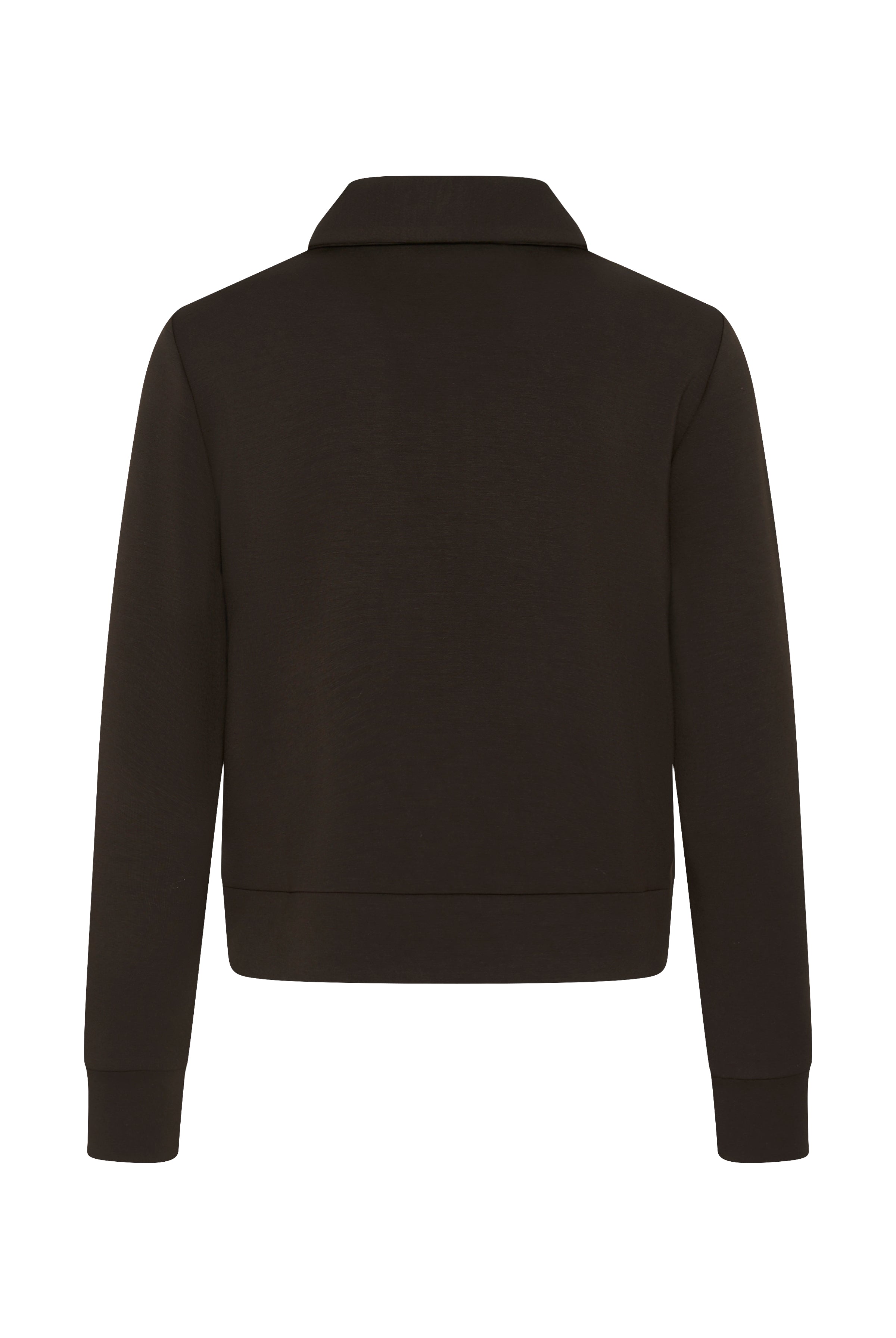 InWear zip-up smart casual jacket in brown from back