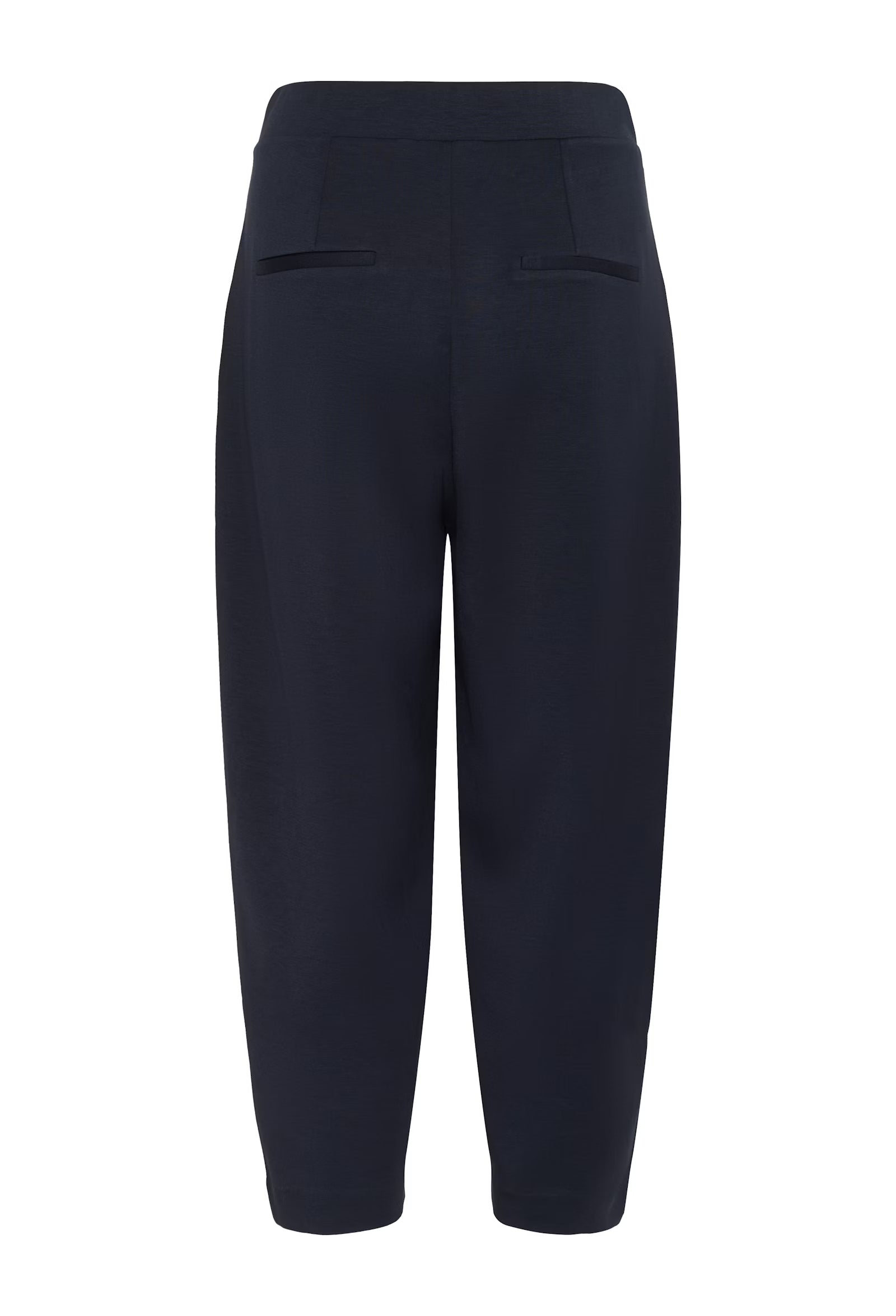 Back flat lay of InWear PannieI navy trousers with rear welt pocket detail
