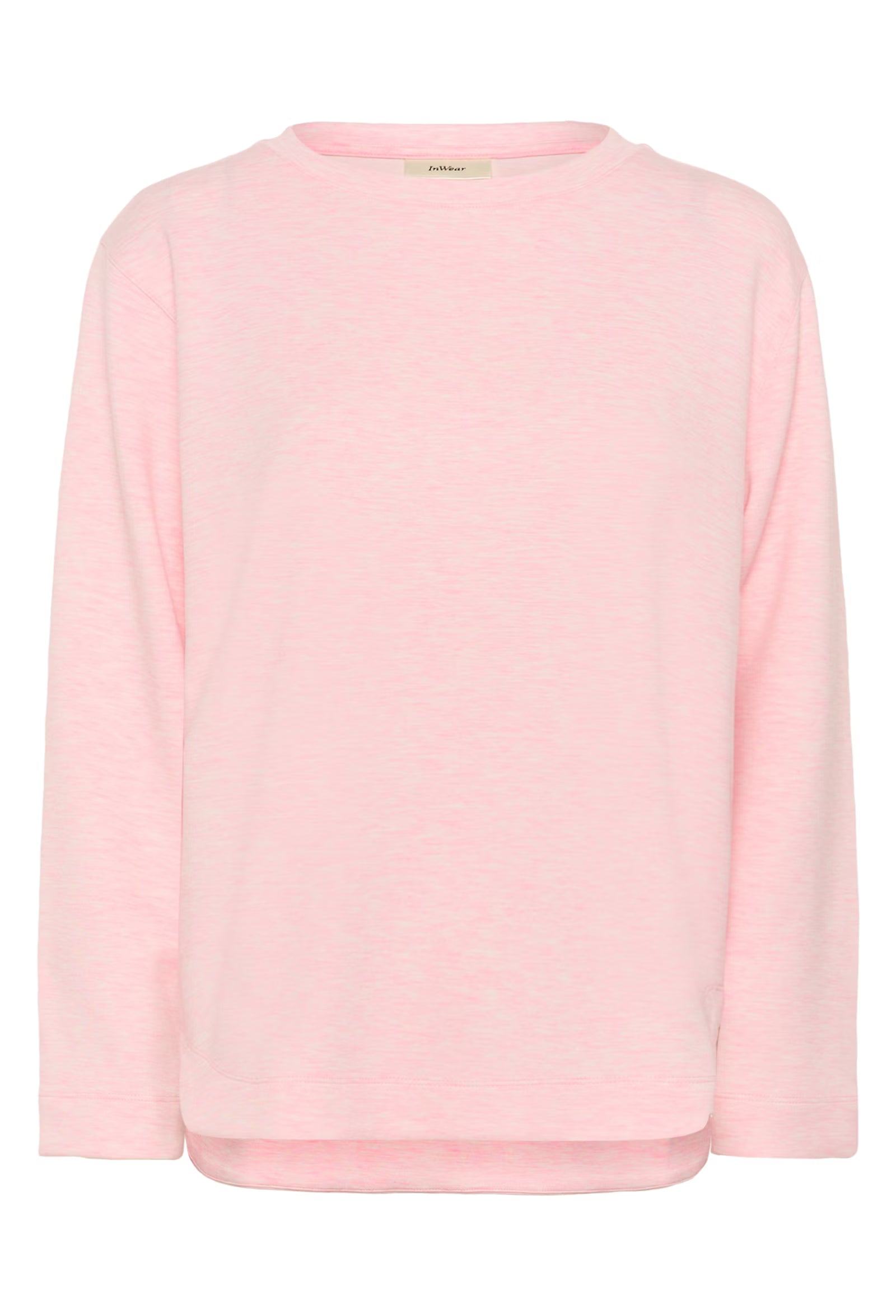 InWear Gincent Crewneck Jersey Top pink women’s long sleeve jersey top front view