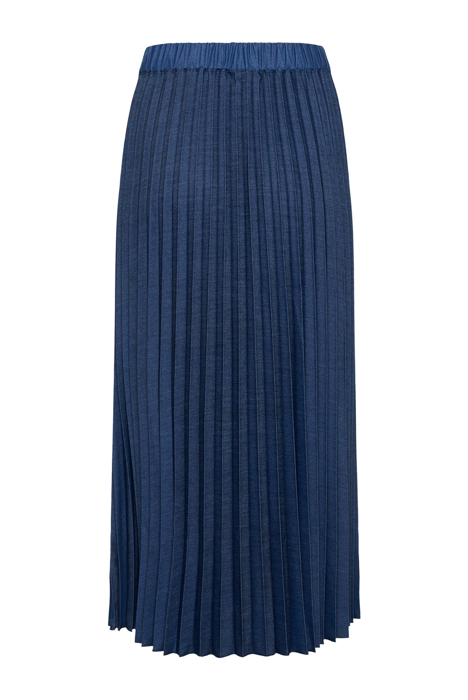 Back flat lay of InWear Cherrie pleated skirt showing pleated texture