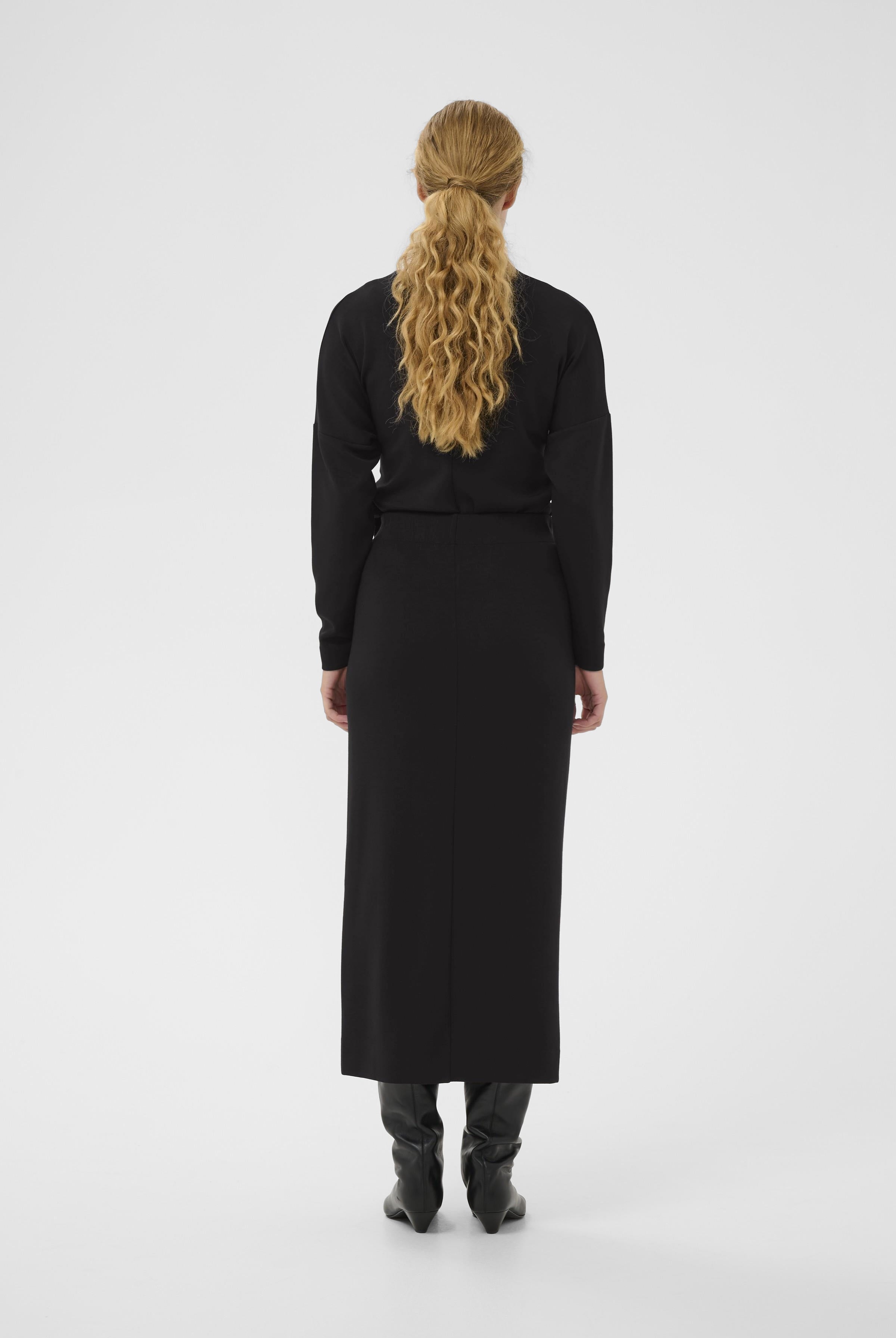 Back view of InWear Tricenti black long sleeve top