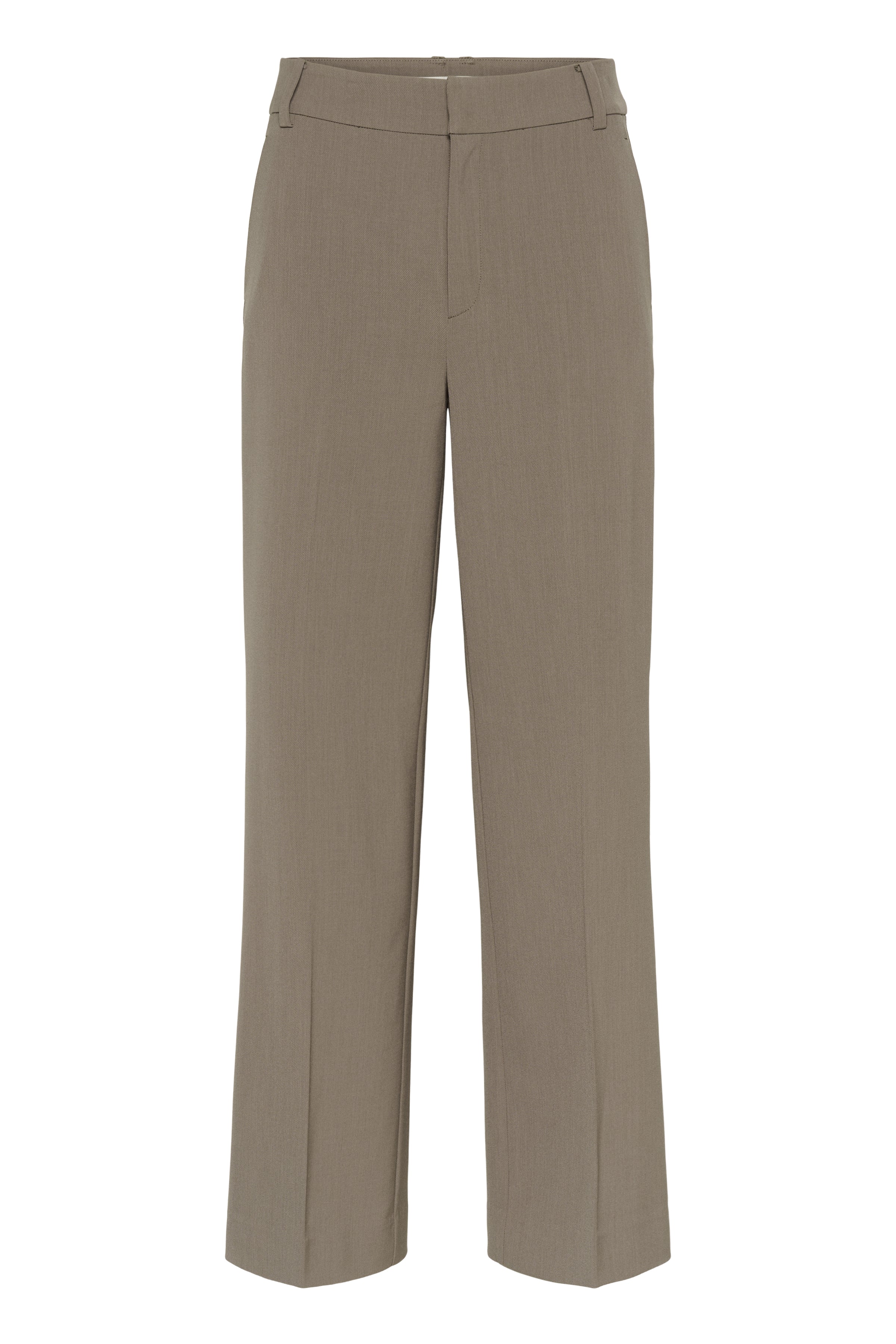 InWear Haisly Sandy Grey trousers waistband and crease detail