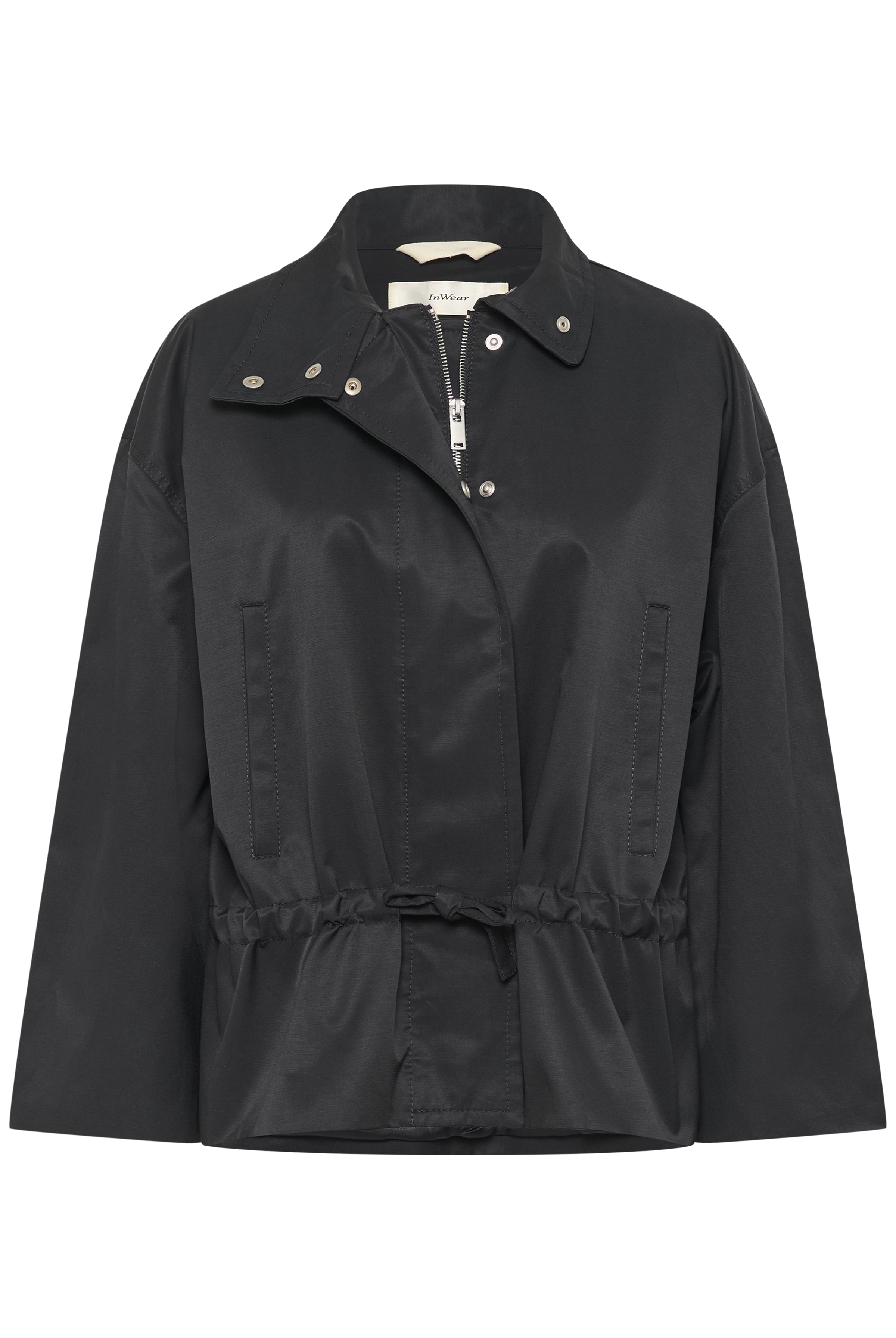 InWear Grace Lynn boxy fit jacket navy full length rear view