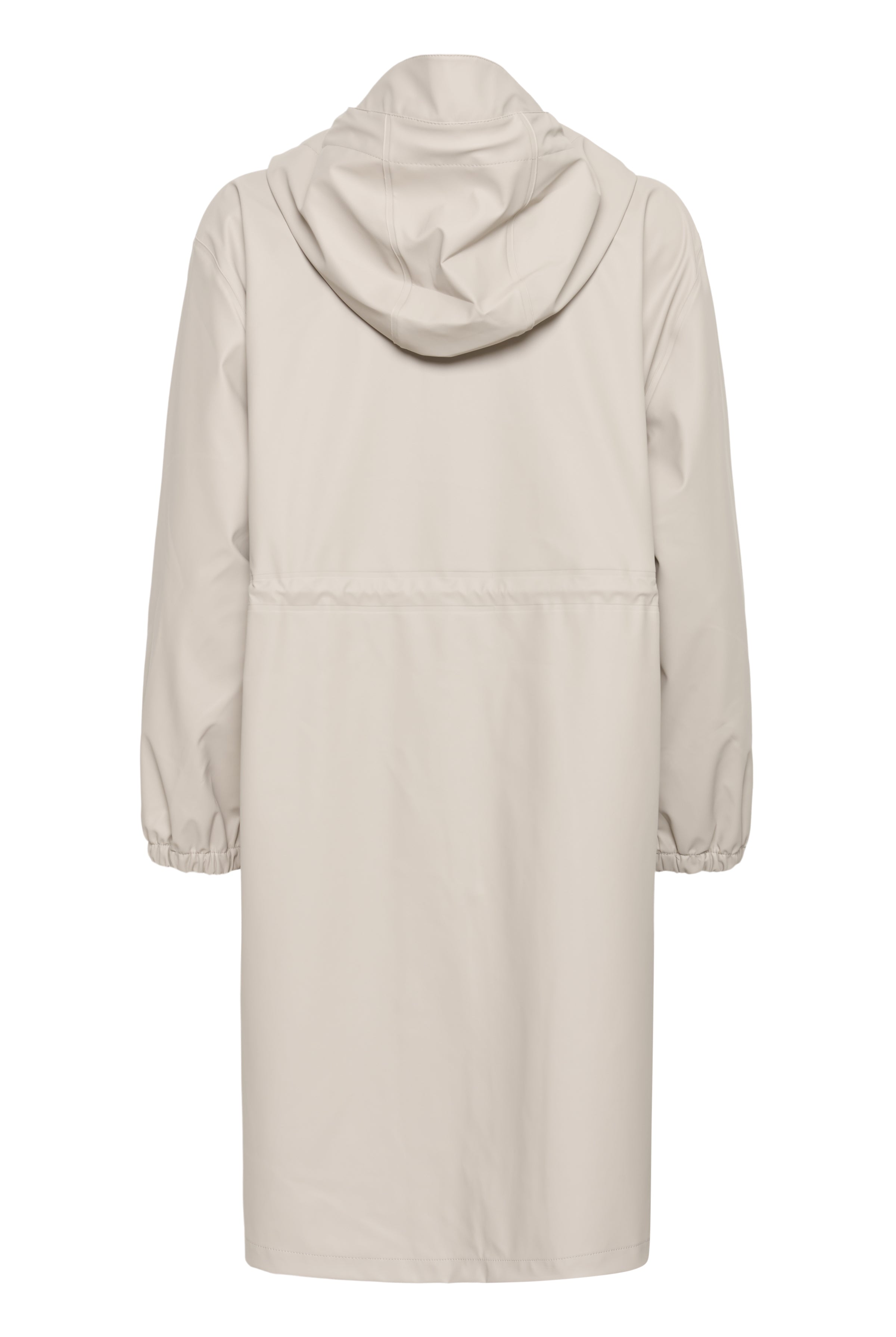 InWear Geneva waterproof beige raincoat back view