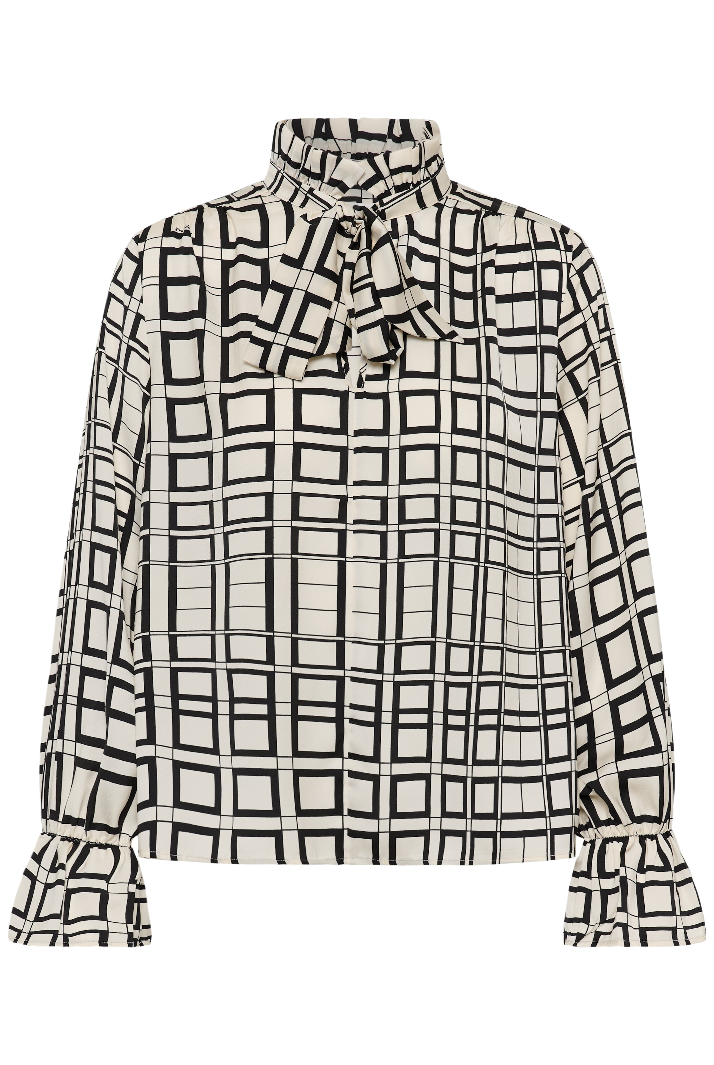 Front view of InWear Gracie tile print dressy blouse