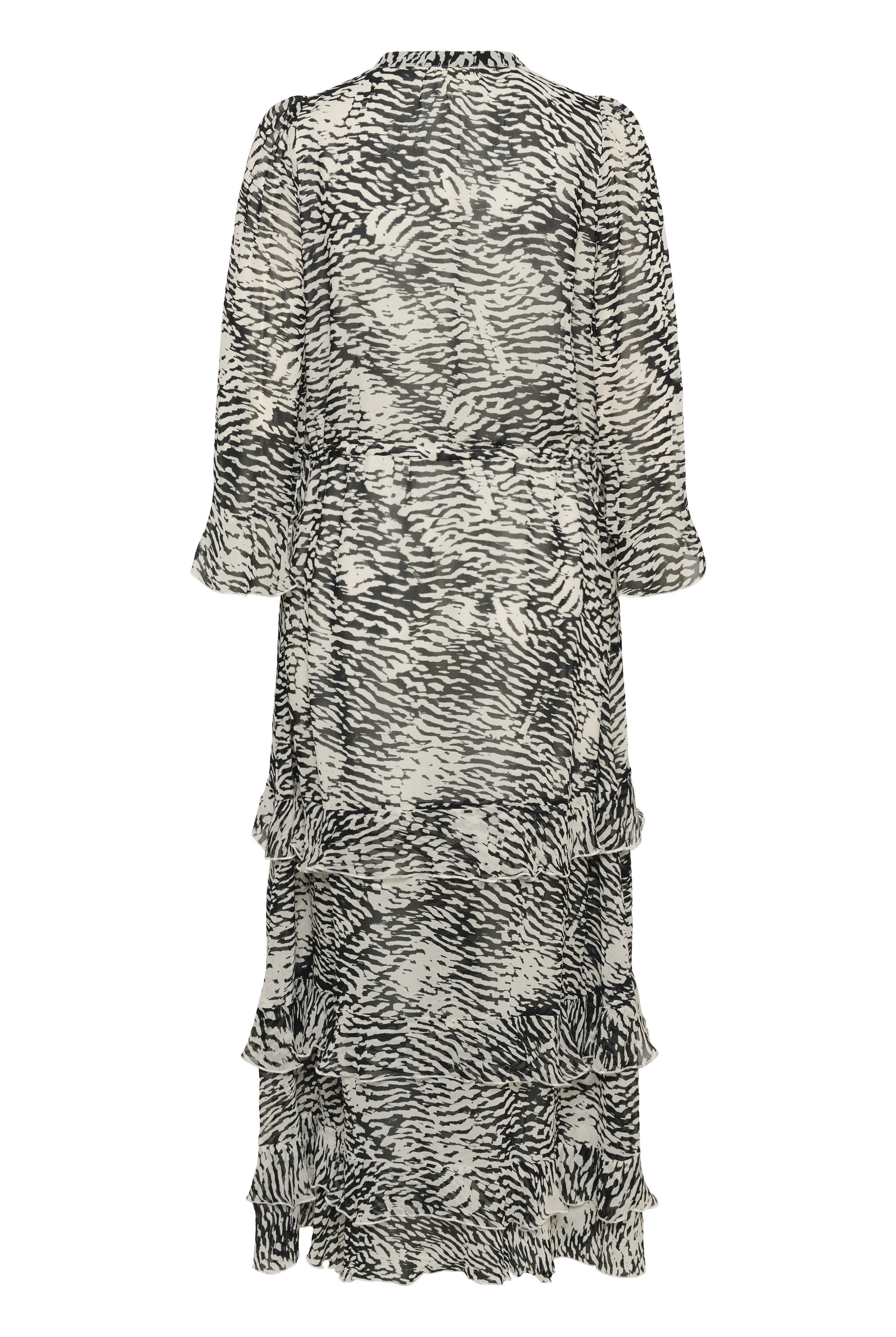 InWear black and white occasion midi dress back view