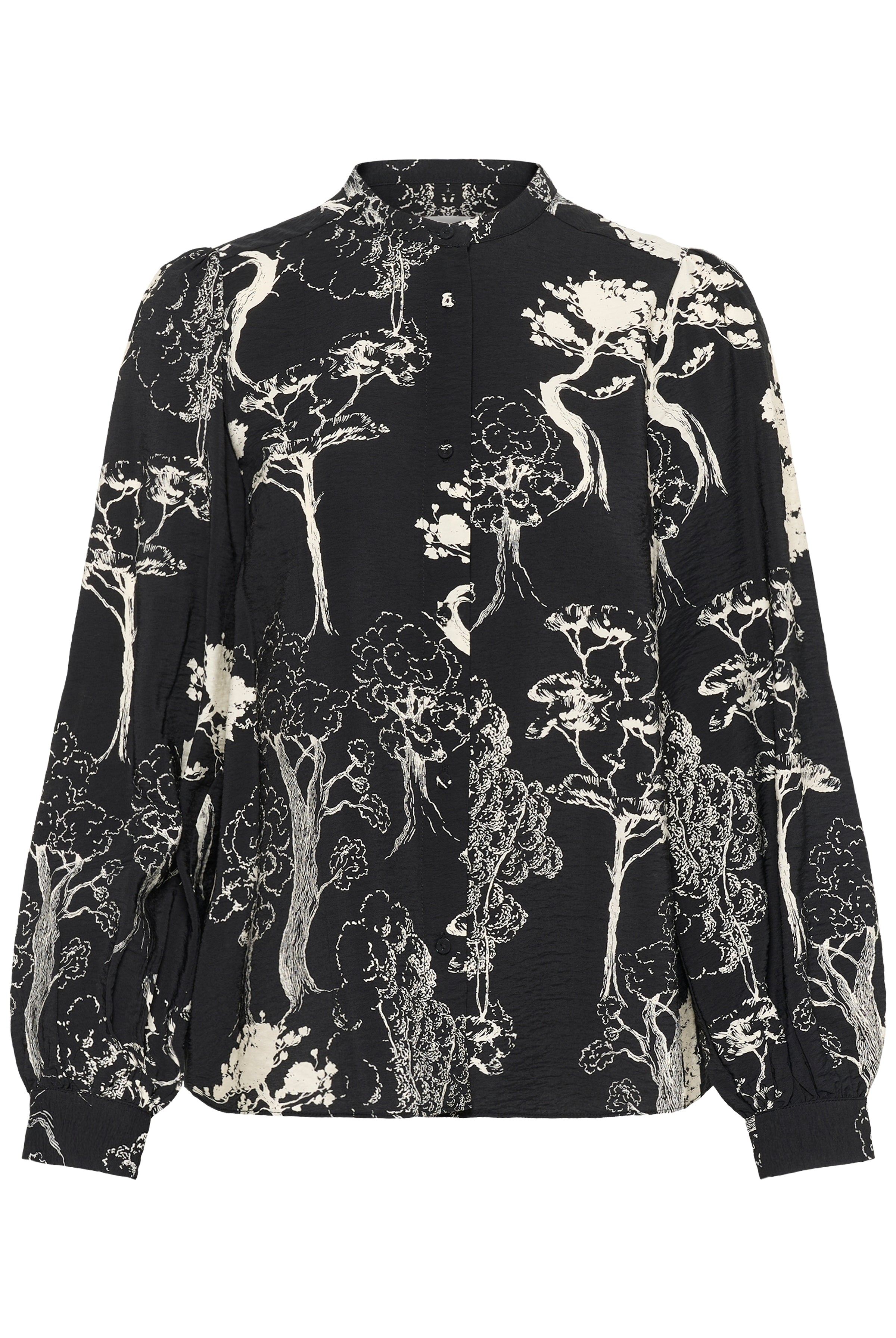 InWear Makenna black abstract print blouse close-up
8.
