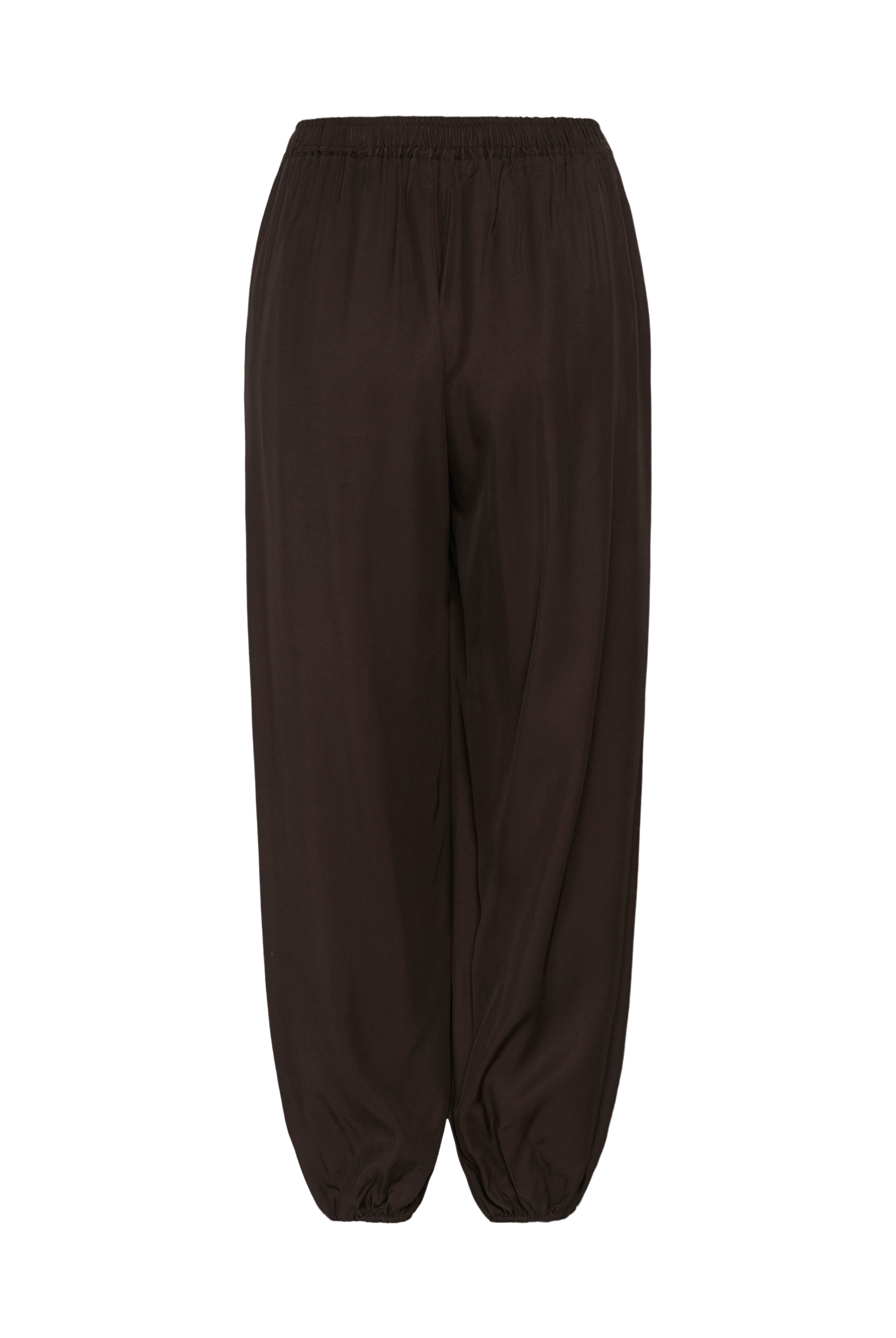 InWear Meryl brown jersey balloon hem trousers from back