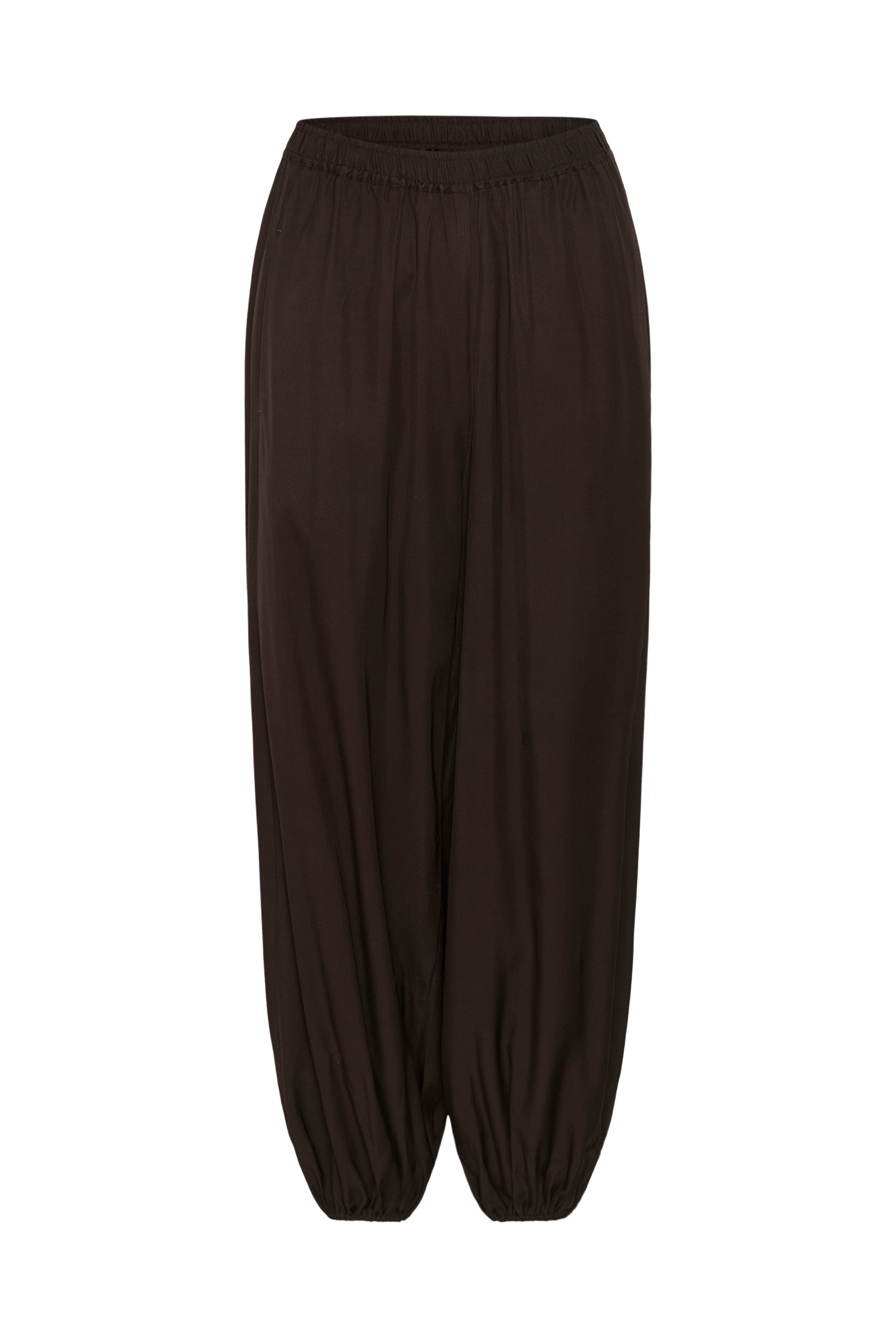 InWear Meryl brown jersey balloon hem trousers