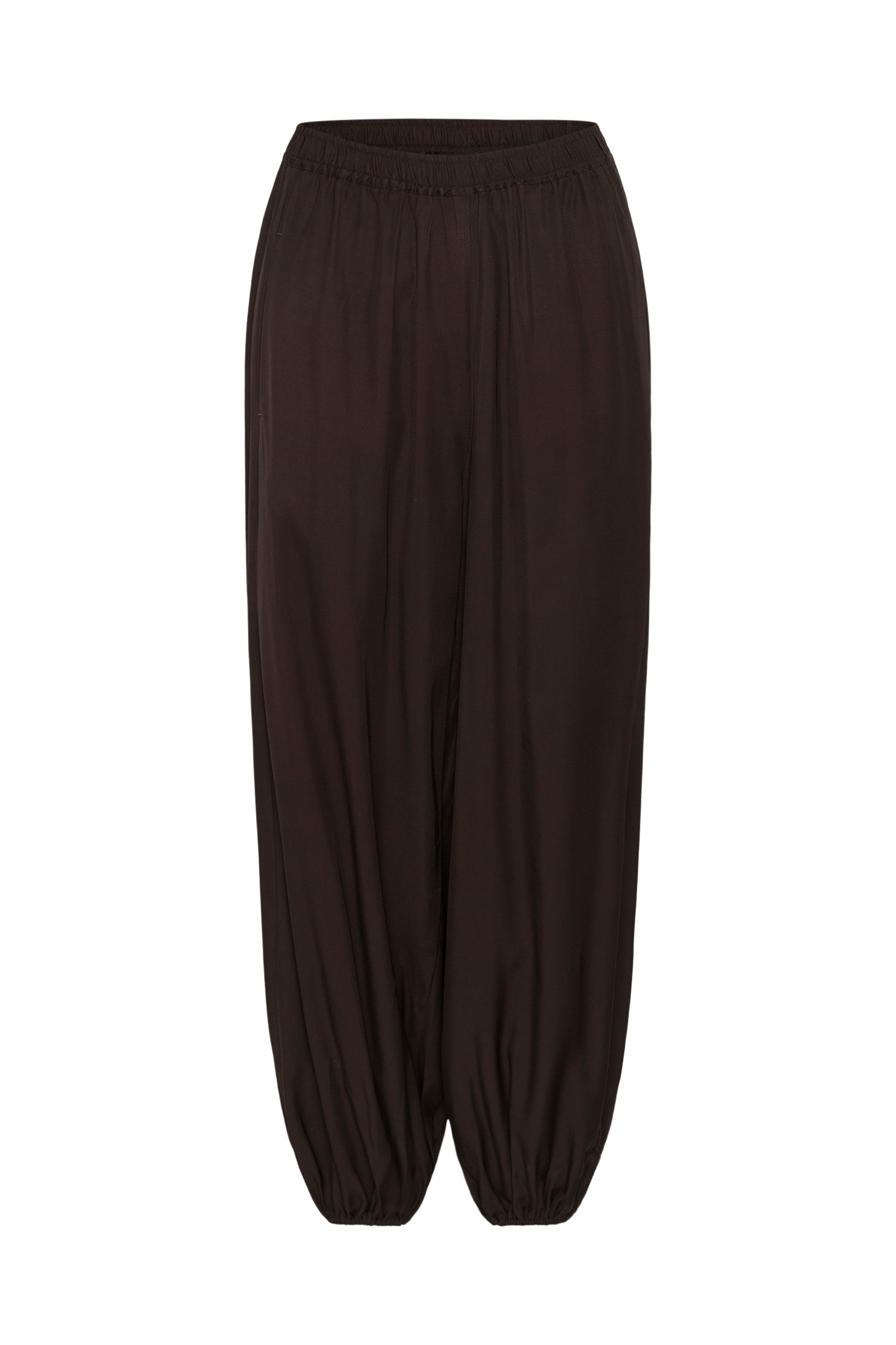 InWear Meryl brown jersey balloon hem trousers