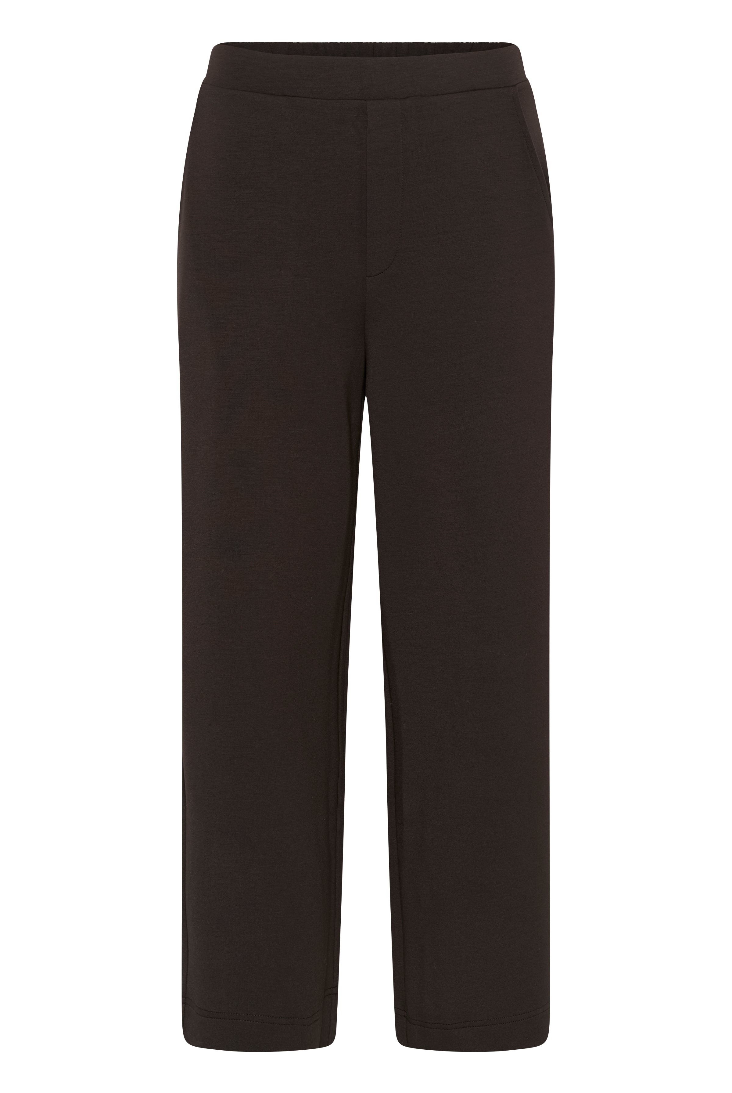 InWear Gincette brown cropped trousers with elasticated waistband