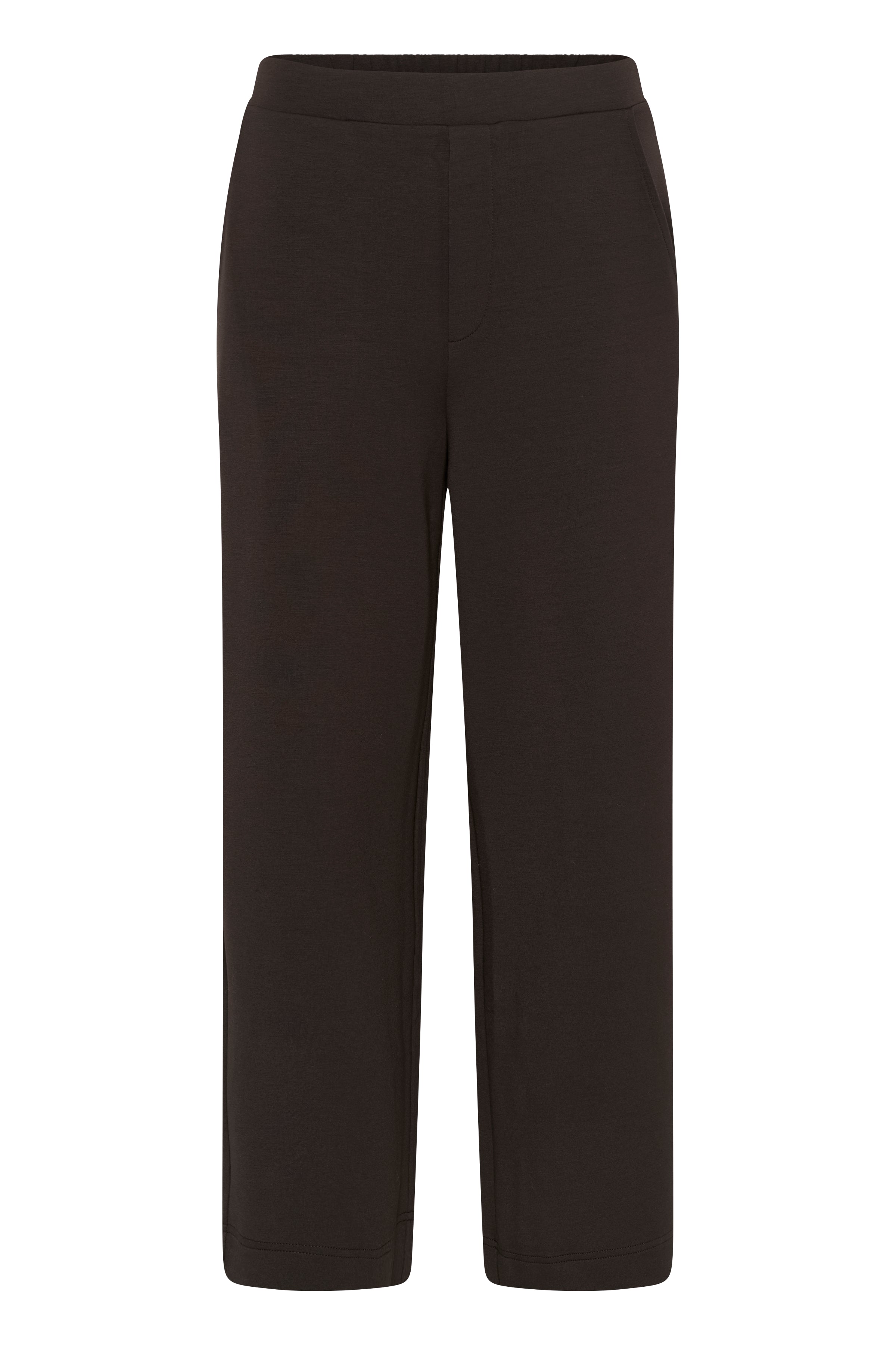 InWear Gincette brown cropped trousers with elasticated waistband