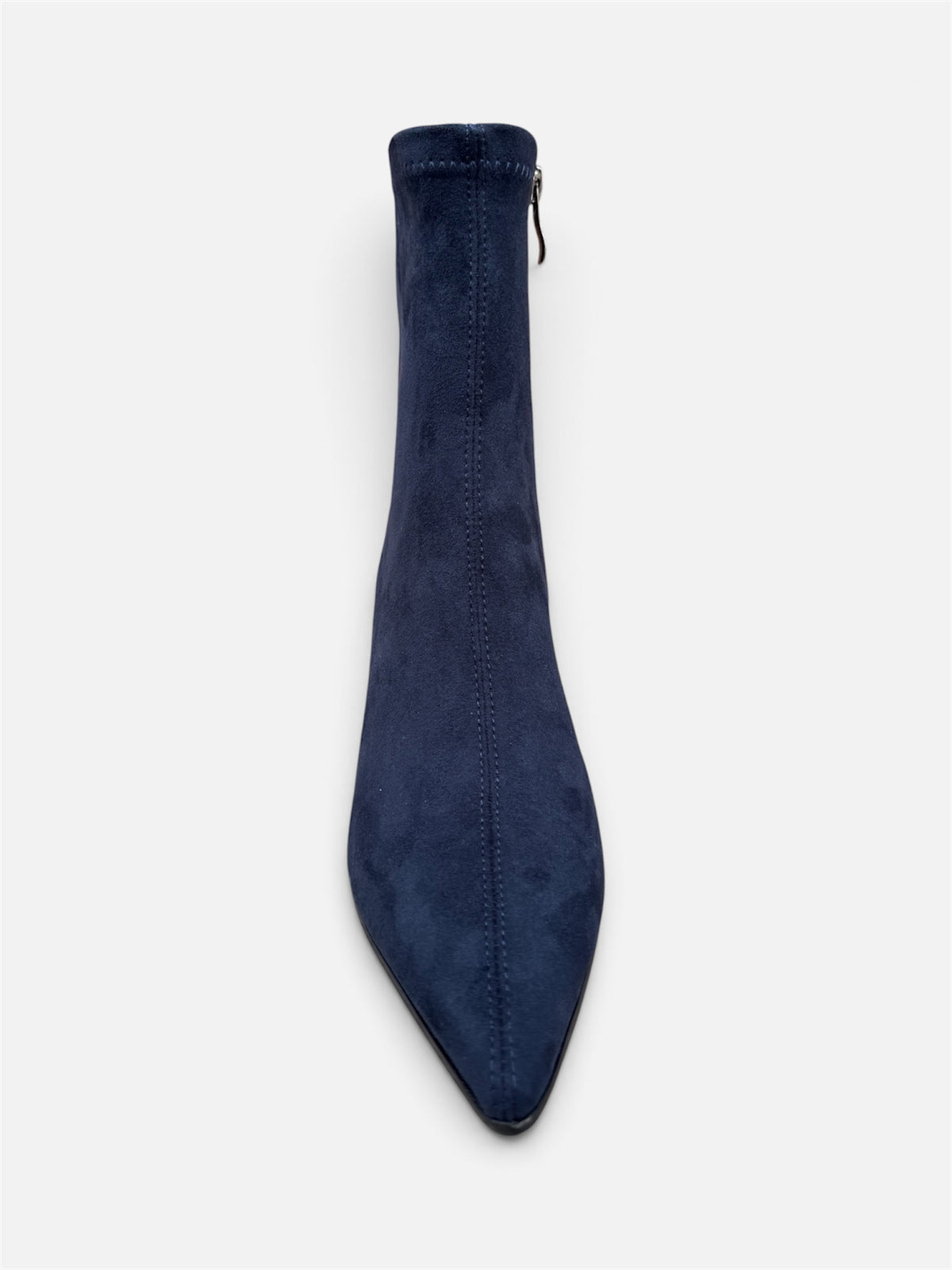 MLodi Ginebra navy suede sock boot – top and toe view
