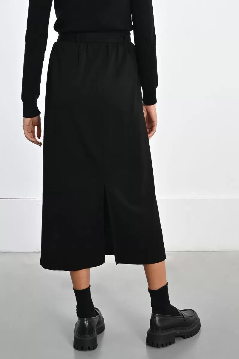 Molly Bracken black skirt with elasticated waist, back view