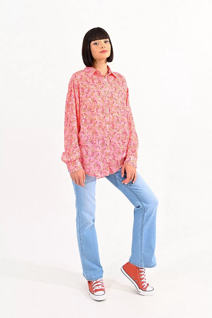 Molly Bracken Pink Lola Relaxed Fit Shirt