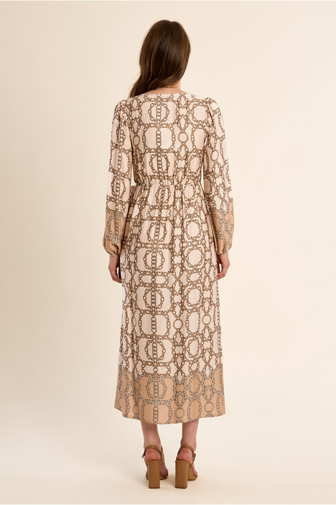 Molly Bracken chain print dress back view