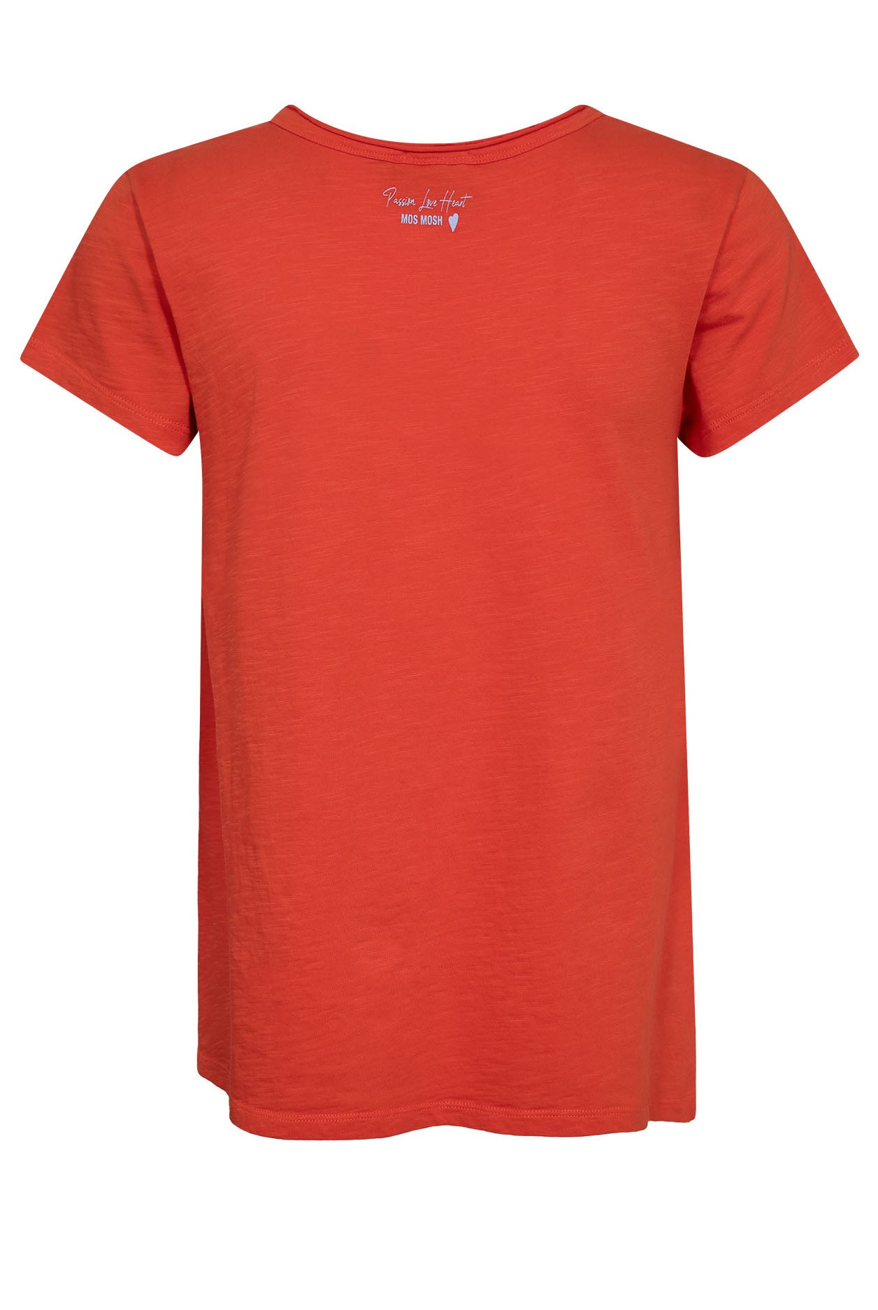 Mos Mosh Tulli orange V-neck tee back view