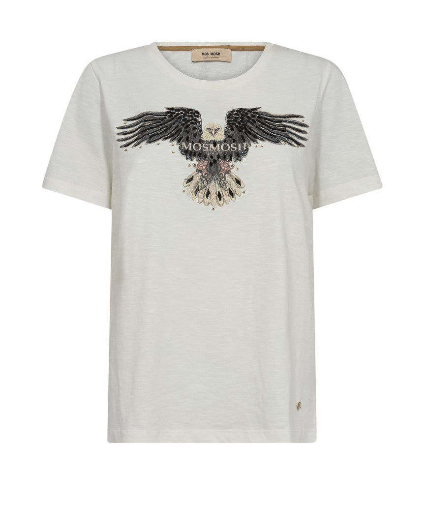 Front view of Mos Mosh Kylah women’s sequin motif t-shirt