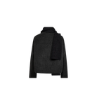 Back product image of Mos Mosh Loisa charcoal wool jacket showing straight hem and clean seams.