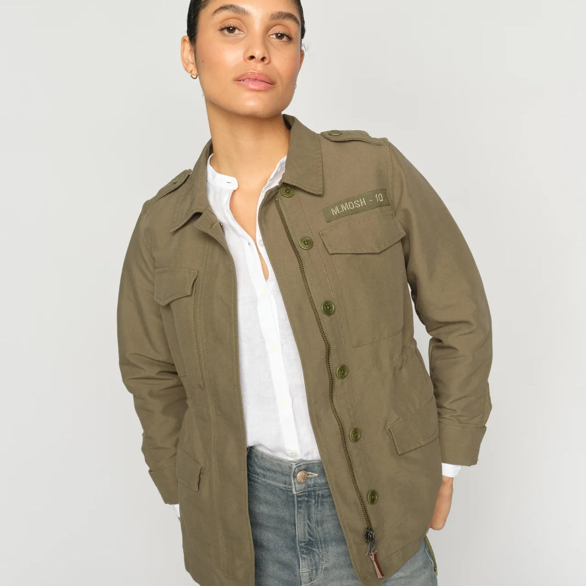 Mos Mosh Tinsley Utility Jacket Khaki | Women's Casual Jacket