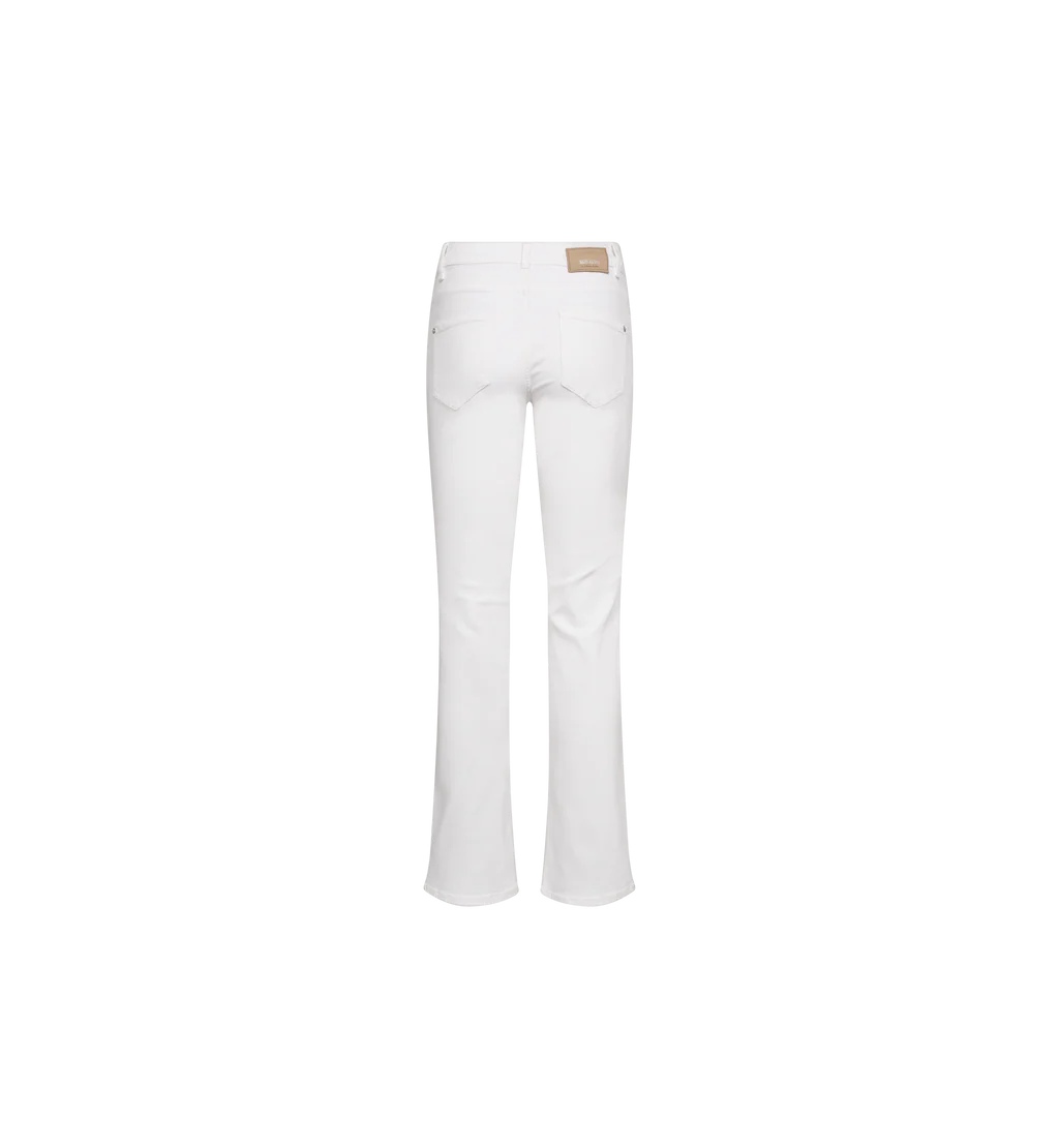 Mos Mosh Ashley Deluxe white flare jeans back view