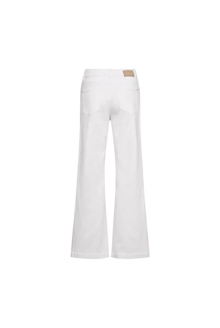 Mos Mosh Dara Deluxe white wide leg jeans back