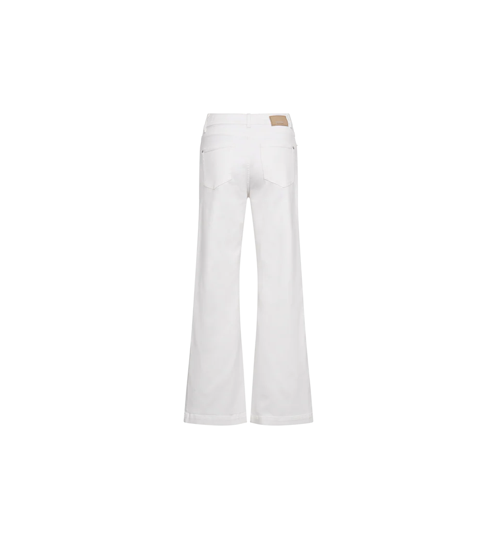 Mos Mosh Dara Deluxe white wide leg jeans back