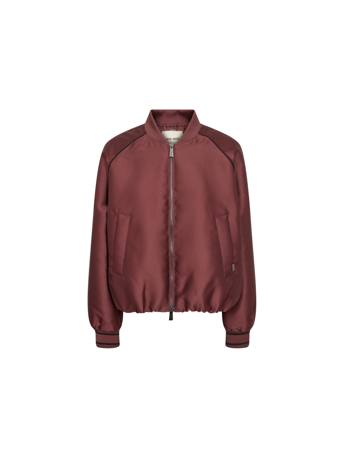 LMOS MOSH MMCalico wine satin-look bomber jacket
