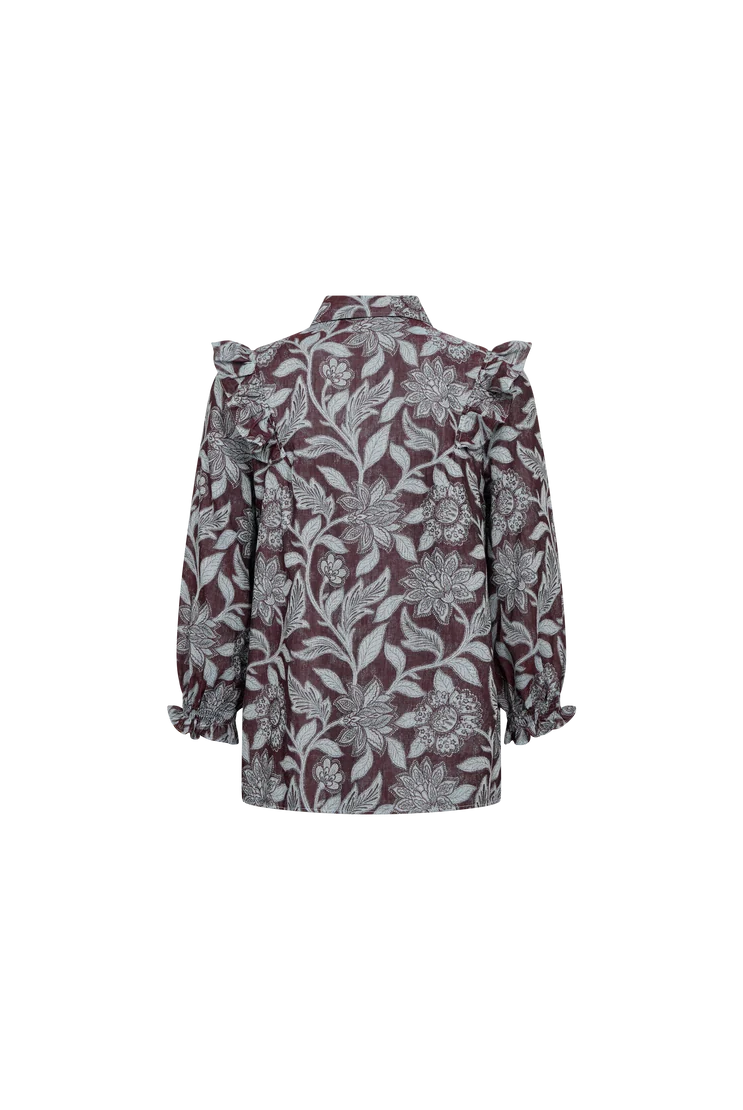 MOS MOSH Debby Visi Flip floral shirt back product view