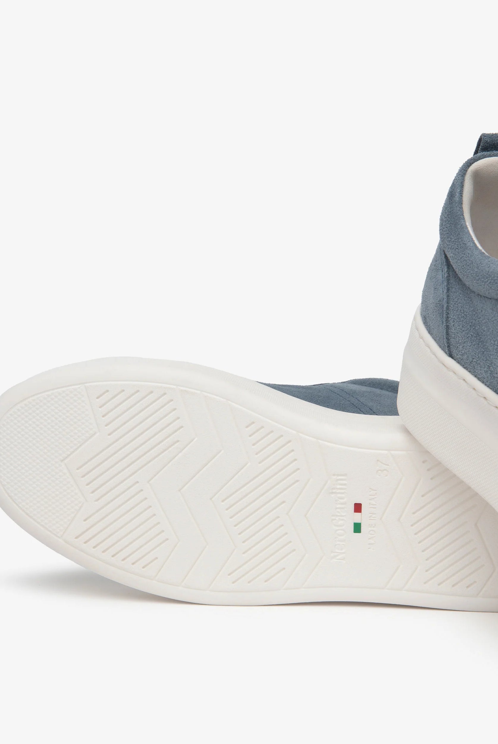 NeroGiardini blue suede trainers rubber sole detail