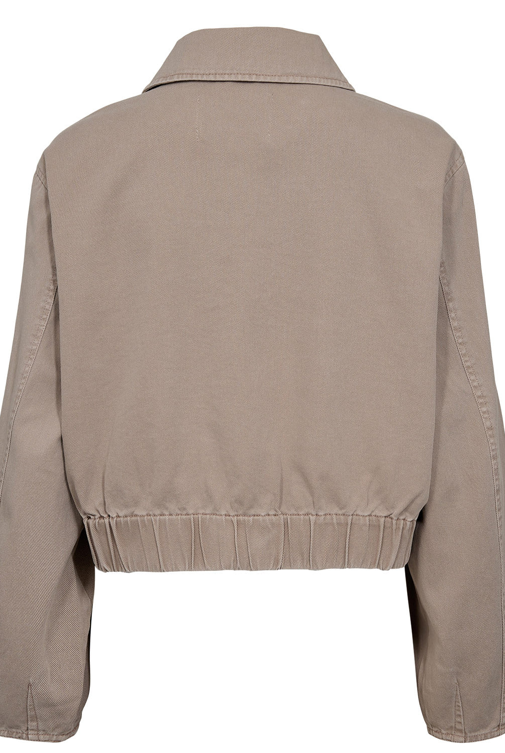 Numph Numariam cropped cotton jacket beige flat lay back