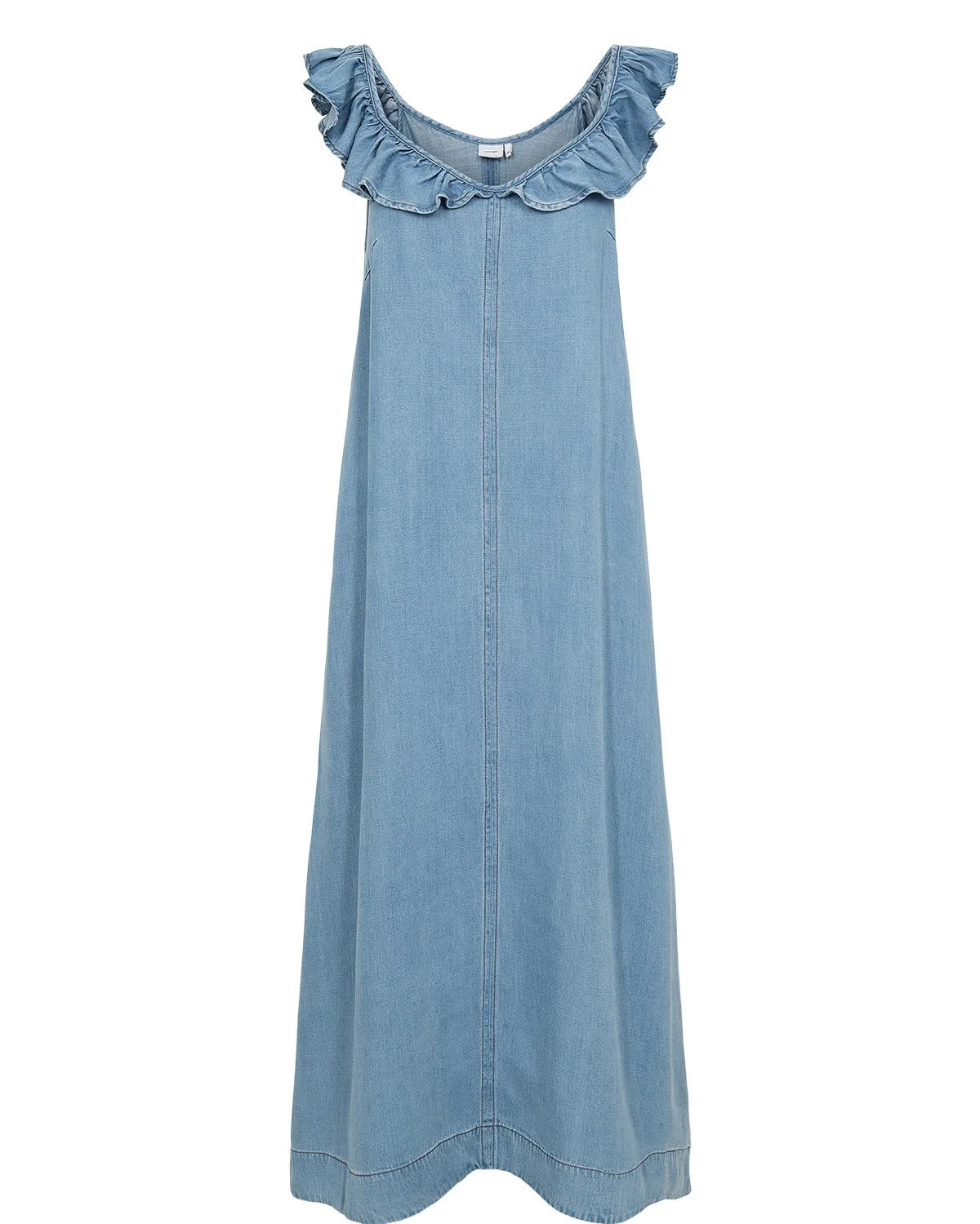 Numph blue denim maxi dress product image front